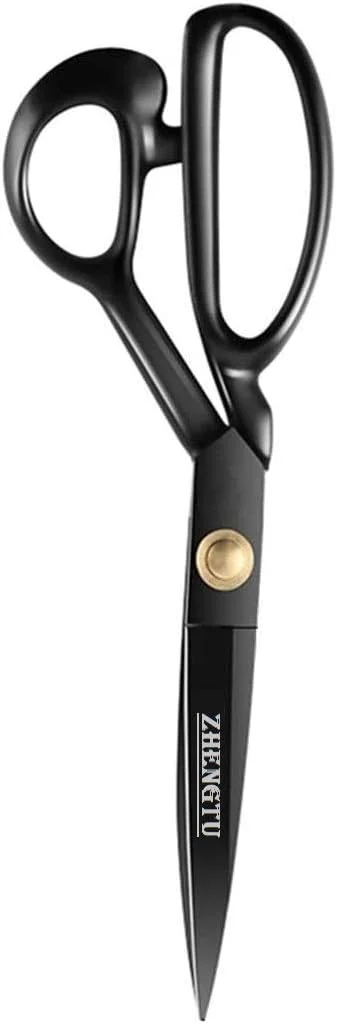 قیچی خیاطی صنعتی ژنگتو فولاد کربنی با تیغه 12 اینچی، مناسب برای پارچه، چرم، لباس، مصارف خانگی، اداری، خیاطی و طراحی لباس قیچی خیاطی صنعتی ژنگتو فولاد کربنی با تیغه 12 اینچی، مناسب برای پارچه، چرم، لباس، مصارف خانگی، اداری، خیاطی و طراحی لباس