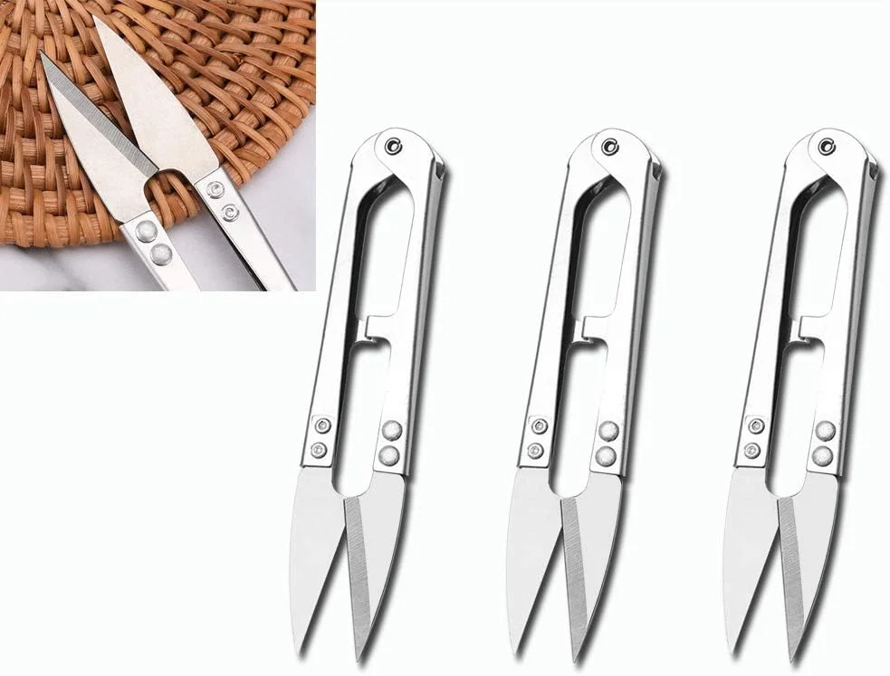 قیچی نخ چین زیتاپ، 2 عددی، استیل ضد زنگ ممتاز 4.2 اینچی، قیچی نخ گلدوزی، قیچی نخ کوچک، برش نخ ماهیگیری، گیره کوچک برای بخیه (نقره ای).