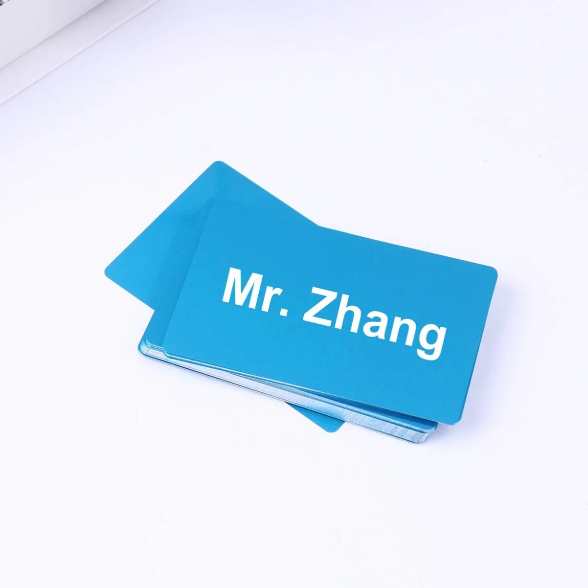 کارت ویزیت فلزی آبی ZHANGZONG، پلاک آلومینیومی خالی برای حکاکی مشتری، چاپ سابلیمیشن، کارت هدیه DIY، 50 عدد کارت ویزیت فلزی آبی ZHANGZONG، پلاک آلومینیومی خالی برای حکاکی مشتری، چاپ سابلیمیشن، کارت هدیه DIY، 50 عدد