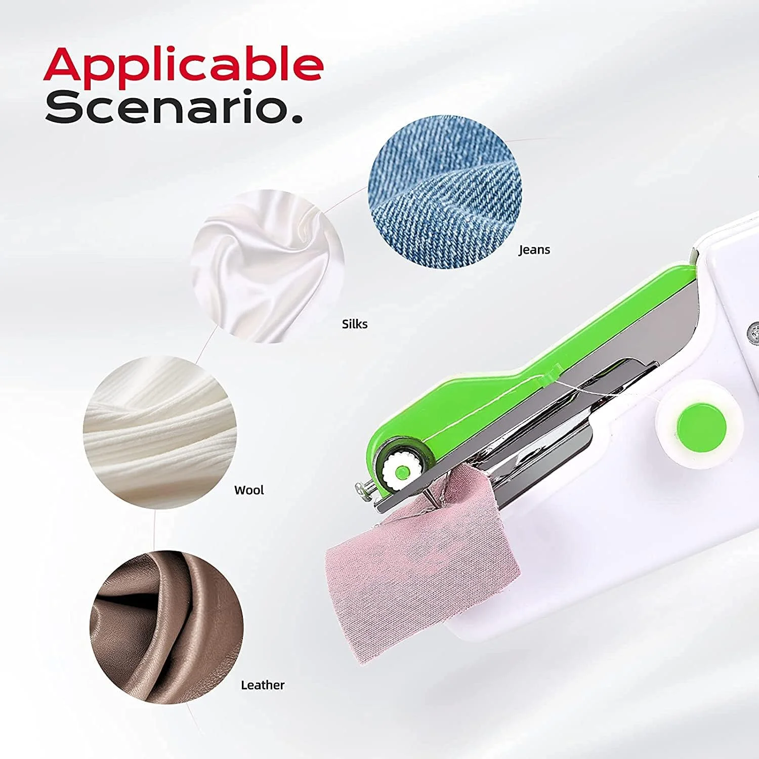 چرخ خیاطی دستی کوچک KASTWAVE، چرخ خیاطی برقی قابل حمل، ابزار دوخت سریع برای پارچه، لباس، پارچه کودک، لباس حیوانات خانگی (سبز) چرخ خیاطی دستی کوچک KASTWAVE، چرخ خیاطی برقی قابل حمل، ابزار دوخت سریع برای پارچه، لباس، پارچه کودک، لباس حیوانات خانگی (سبز)