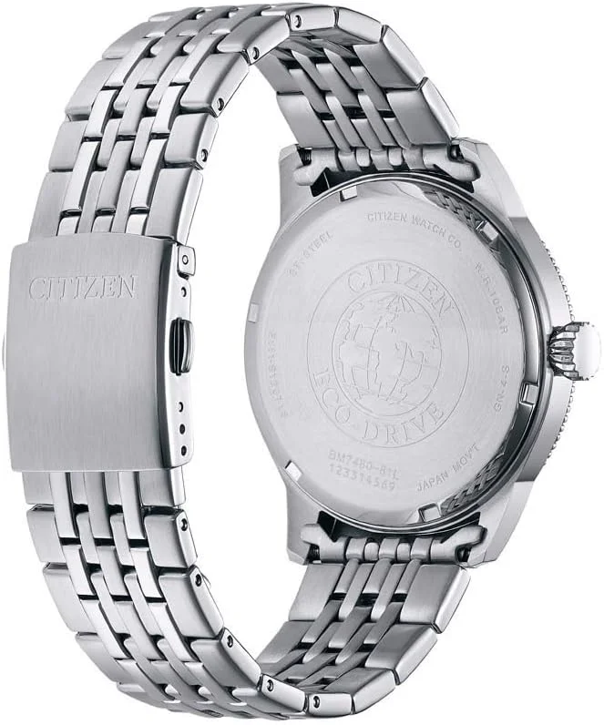 ساعت مچی عقربهای مردانه سیتیزن اکو-درایو با بند استیل مدل BM7480-81L ساعت مچی عقربهای مردانه سیتیزن اکو-درایو با بند استیل مدل BM7480-81L