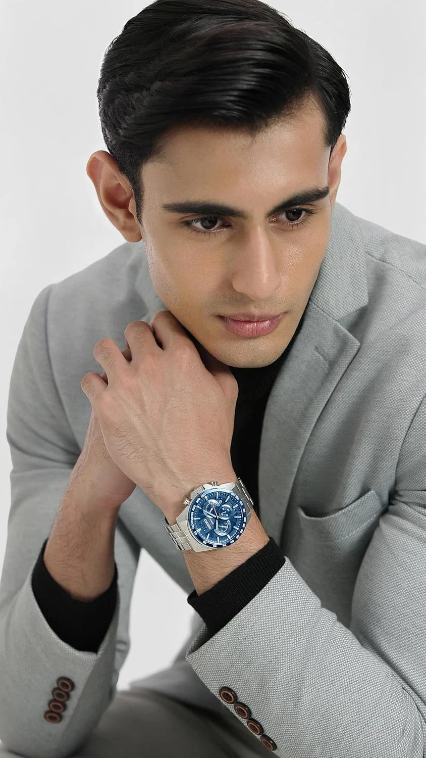 Seiko Men's Quartz Watch Stainless Steel with Silicone Strap Seiko Men's Quartz Watch Stainless Steel with Silicone Strap
