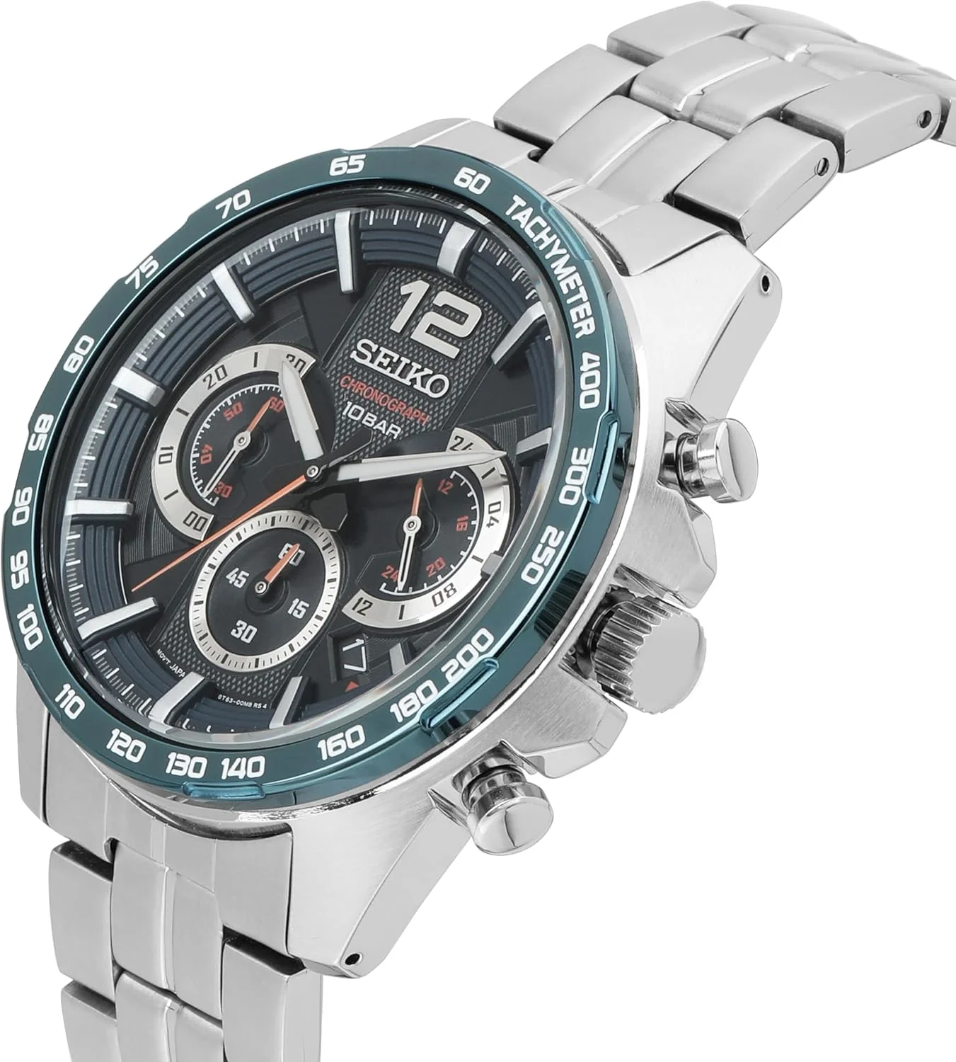 Seiko Men's Quartz Watch Stainless Steel with Silicone Strap Seiko Men's Quartz Watch Stainless Steel with Silicone Strap