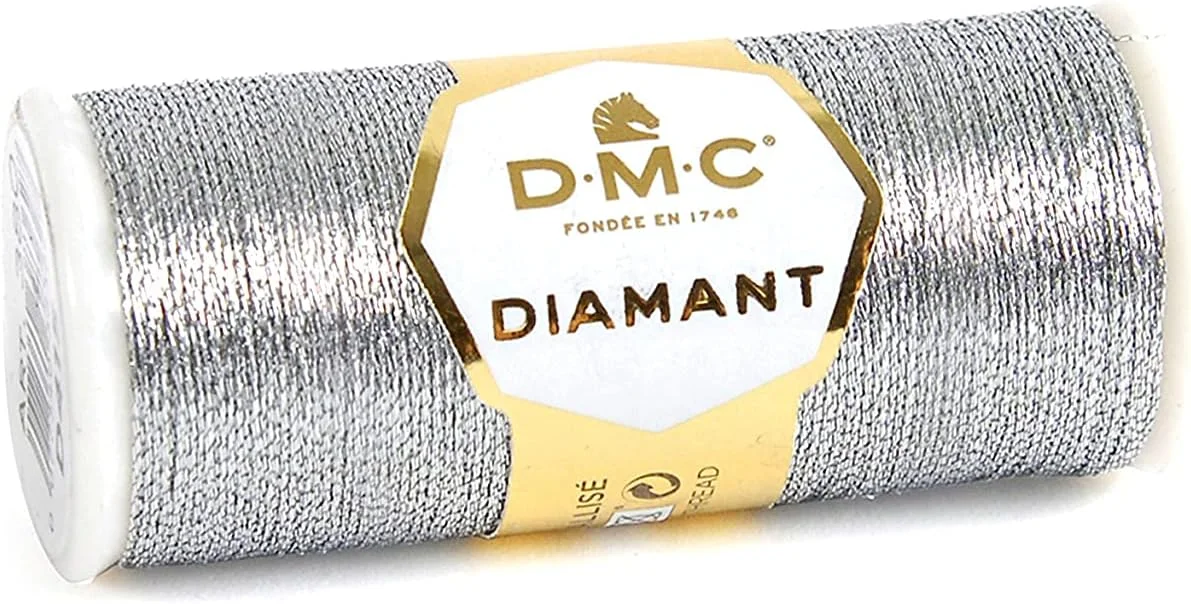 نخ گلدوزی متالیک دی ام سی Diamant، 35 متری، نقره ای تیره (010288) نخ گلدوزی متالیک دی ام سی Diamant، 35 متری، نقره ای تیره (010288)