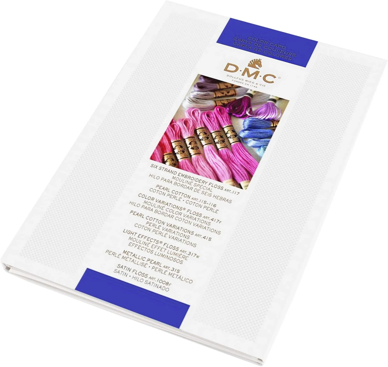 کارت رنگ نخ های گلدوزی DMC COLORCRD، 12 صفحه چاپی