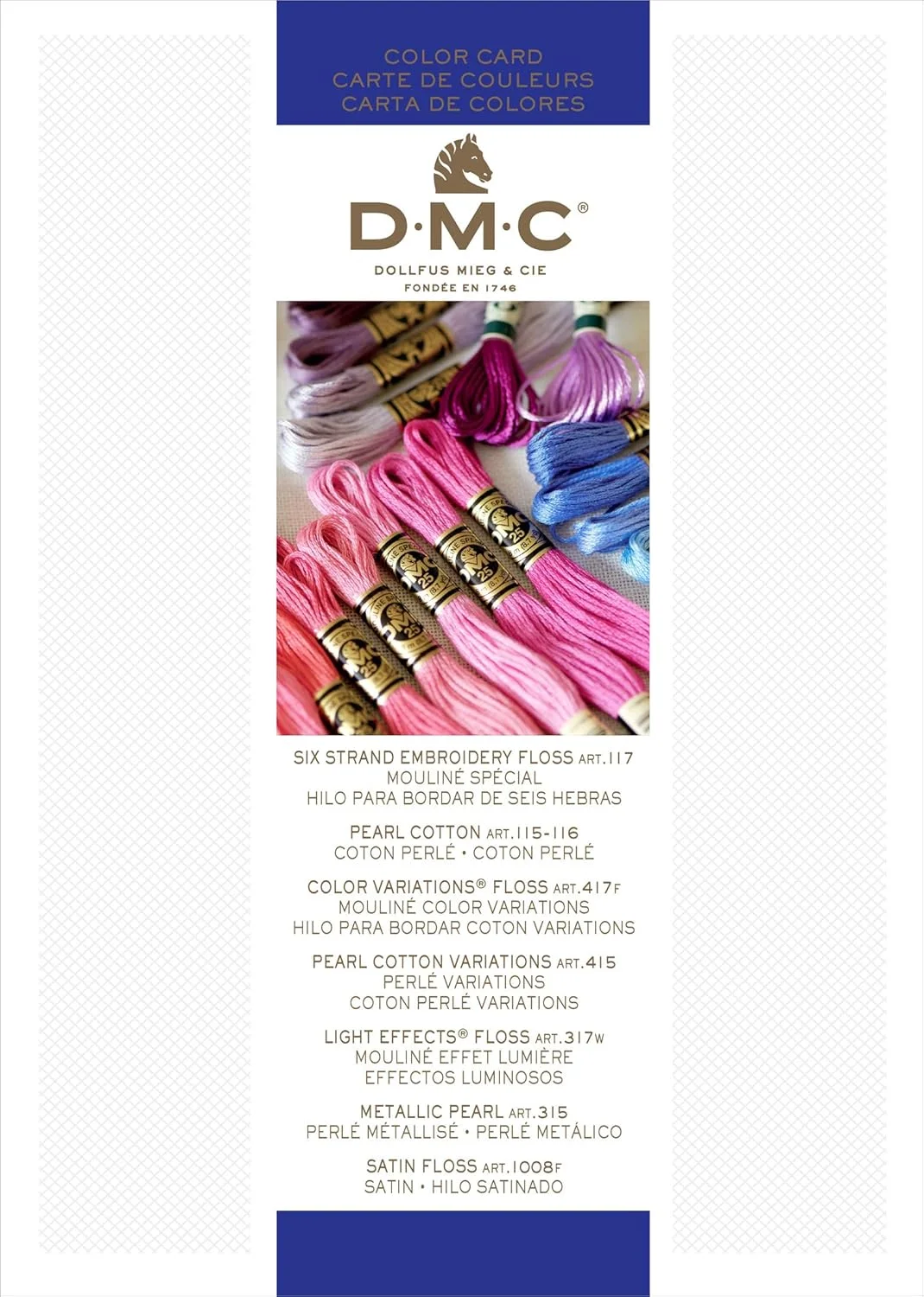 کارت رنگ نخ های گلدوزی DMC COLORCRD، 12 صفحه چاپی کارت رنگ نخ های گلدوزی DMC COLORCRD، 12 صفحه چاپی