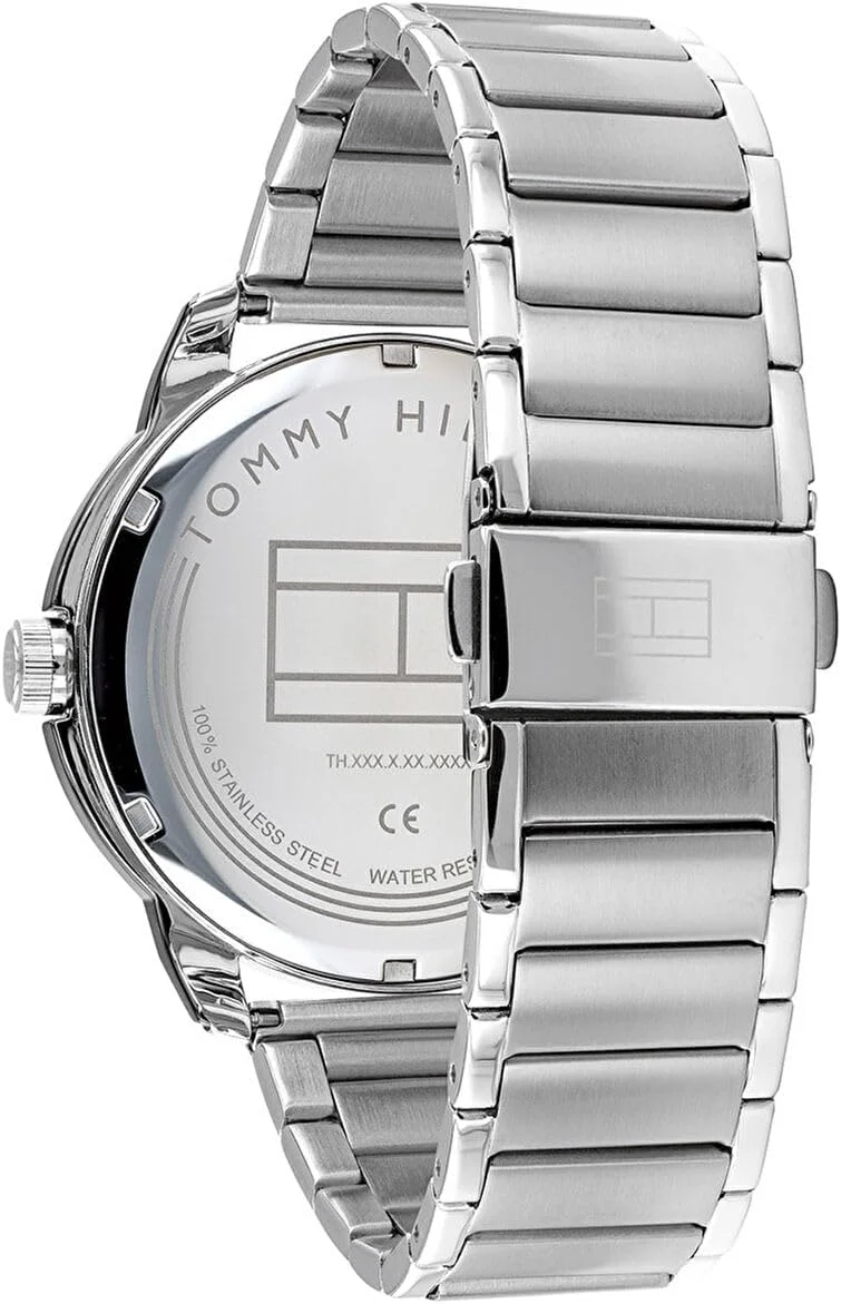 ساعت مچی مردانه تامی هیلفیگر مدل 1791620 با صفحه آبی و بند استیل