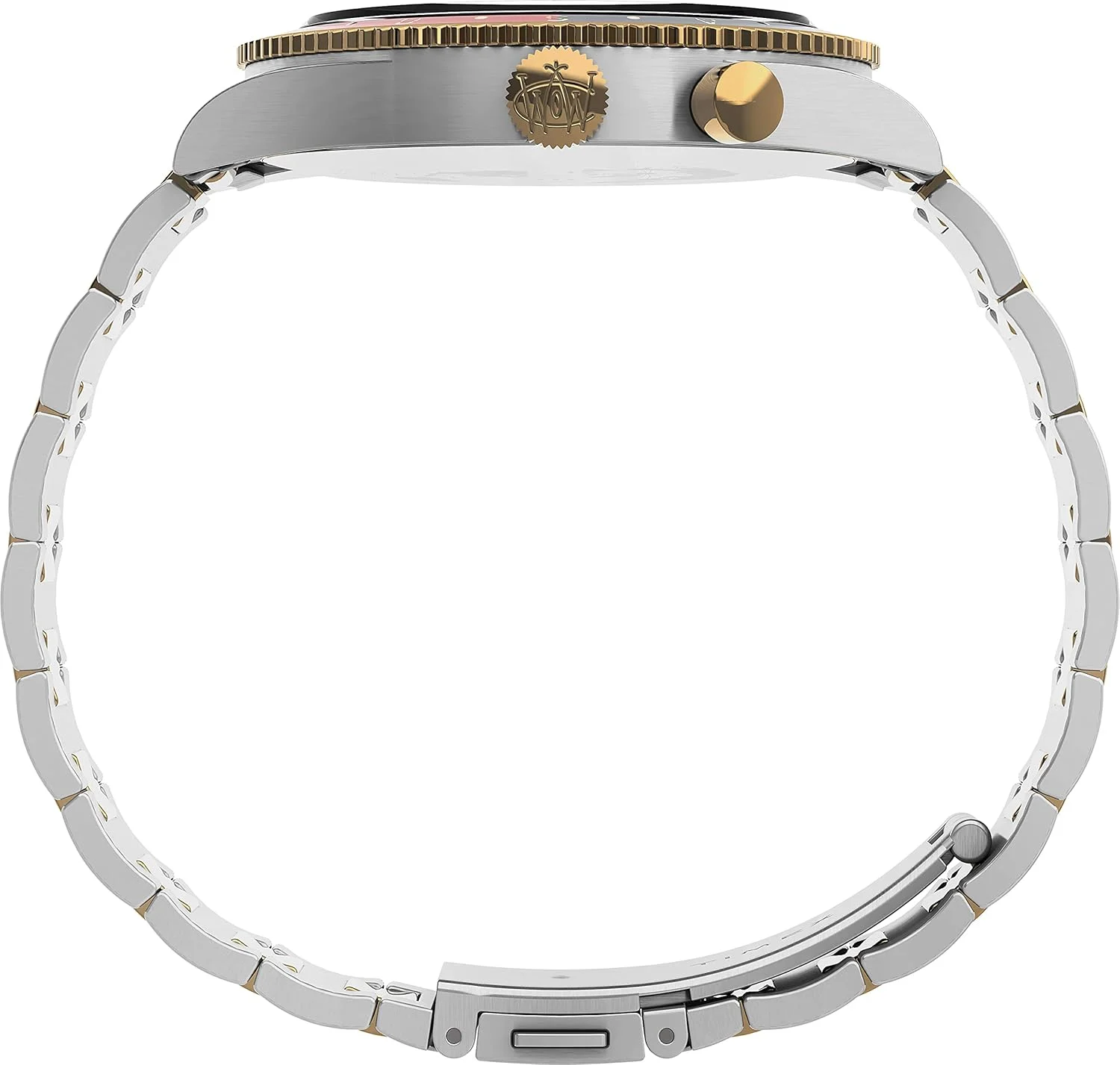 ساعت مچی آنالوگ مردانه TIMEX Waterbury Traditional با صفحه گرد آبی و بند استیل دو رنگ، مقاوم در برابر آب - TW2U90600 ساعت مچی آنالوگ مردانه TIMEX Waterbury Traditional با صفحه گرد آبی و بند استیل دو رنگ، مقاوم در برابر آب - TW2U90600