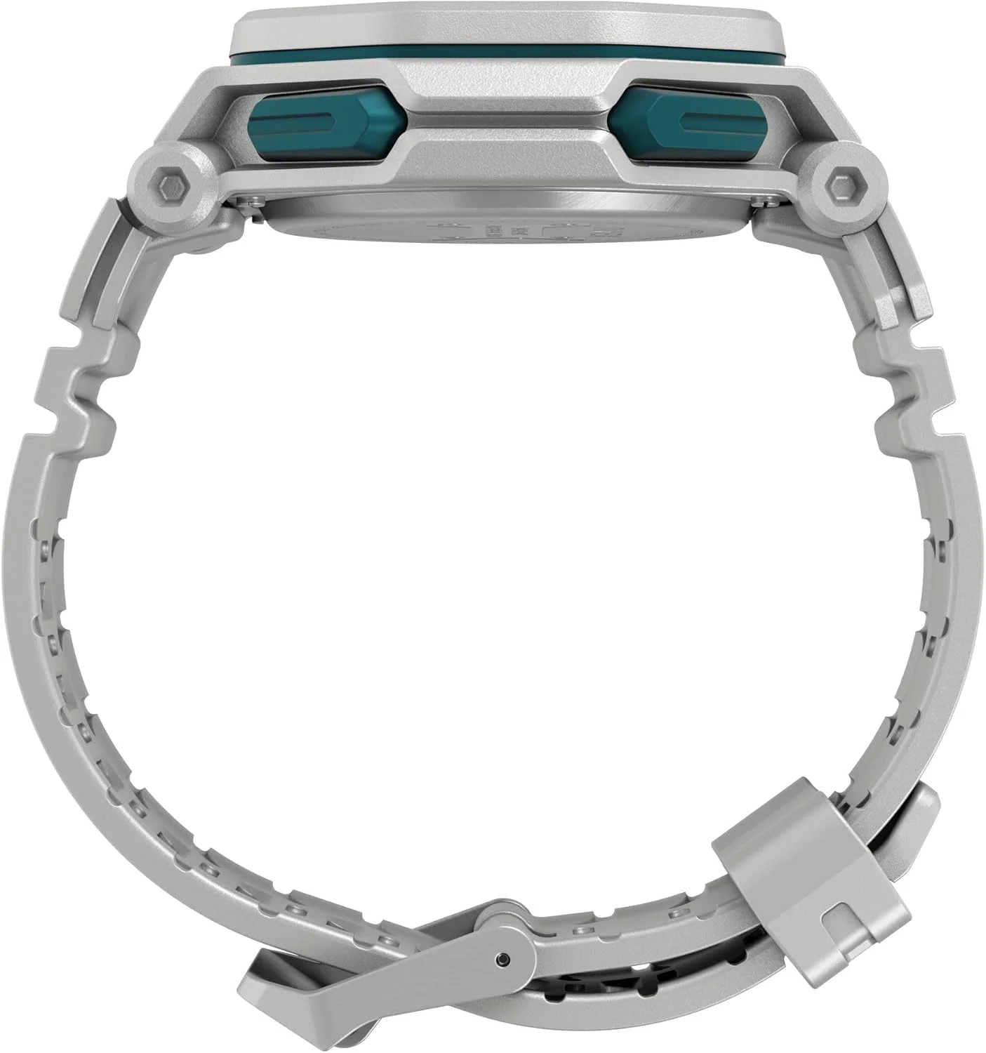 ساعت دیجیتال مردانه TIMEX Command با صفحه مربع مشکی و بند دستبند رزینی سفید، مقاوم در برابر آب - TW2V63600UJ ساعت دیجیتال مردانه TIMEX Command با صفحه مربع مشکی و بند دستبند رزینی سفید، مقاوم در برابر آب - TW2V63600UJ