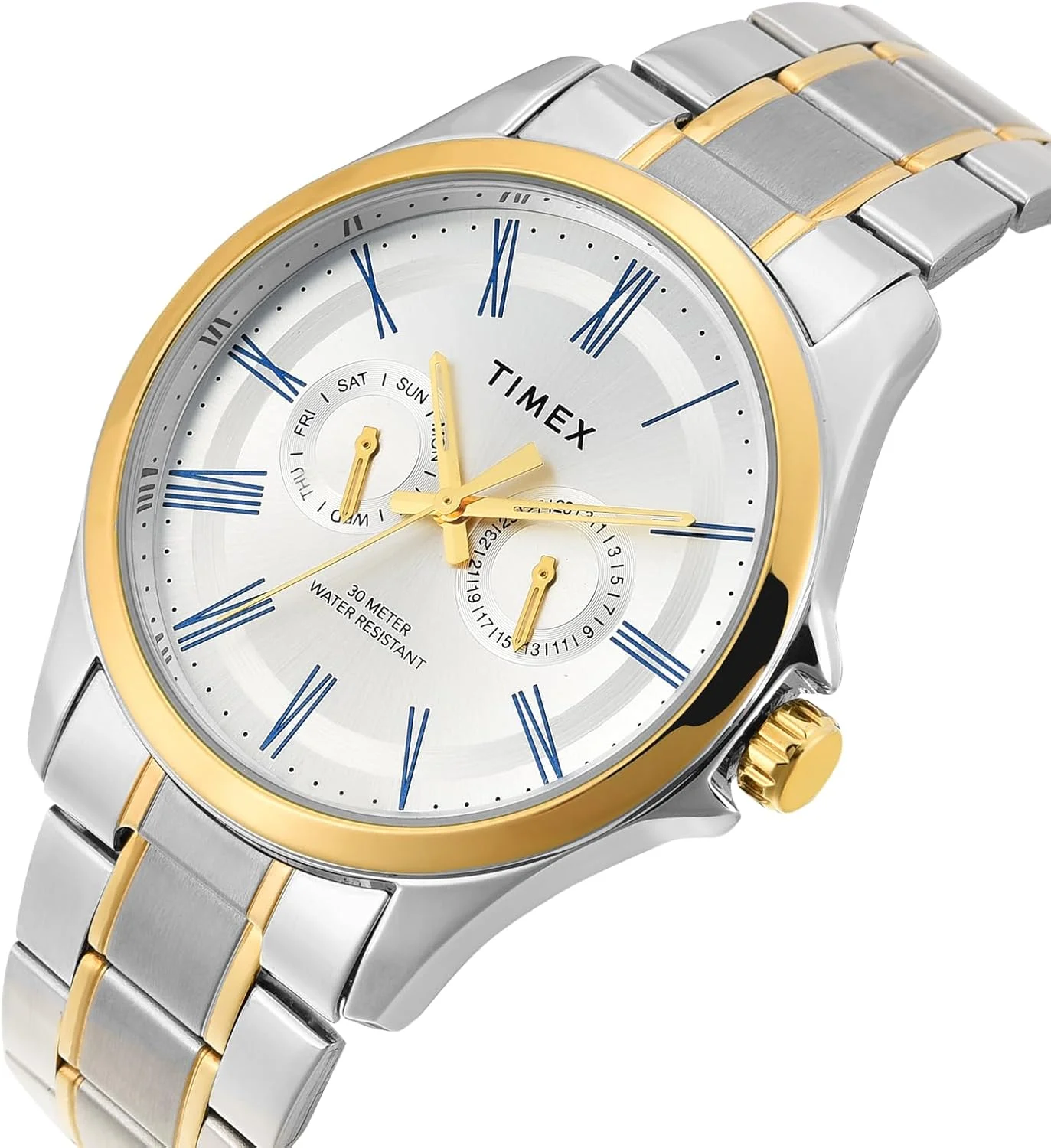 ساعت مچی آنالوگ مردانه TIMEX Classics با صفحه گرد و ضد آب، نقره ای، سایز استاندارد، کلاسیک