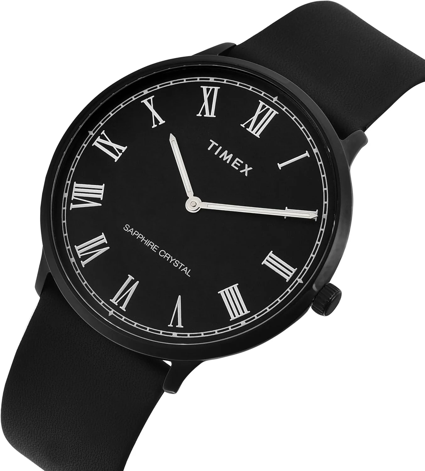 ساعت مچی آنالوگ مردانه TIMEX با صفحه گرد مشکی و بند چرمی مشکی مقاوم در برابر آب - TWEG22105 ساعت مچی آنالوگ مردانه TIMEX با صفحه گرد مشکی و بند چرمی مشکی مقاوم در برابر آب - TWEG22105