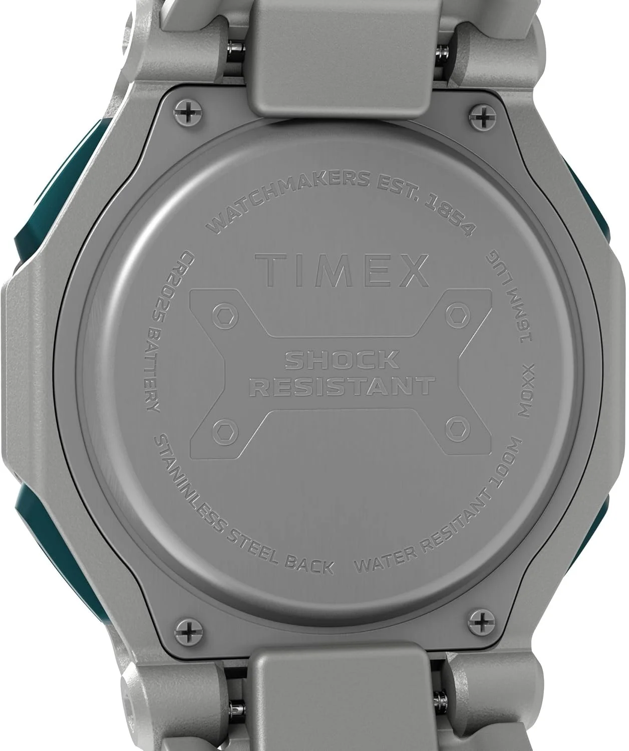 ساعت دیجیتال مردانه TIMEX Command با صفحه مربع مشکی و بند دستبند رزینی سفید، مقاوم در برابر آب - TW2V63600UJ ساعت دیجیتال مردانه TIMEX Command با صفحه مربع مشکی و بند دستبند رزینی سفید، مقاوم در برابر آب - TW2V63600UJ