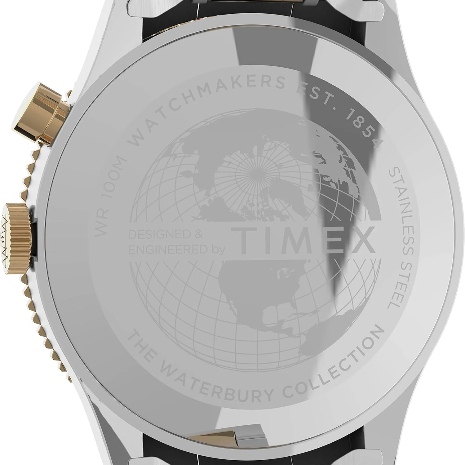 ساعت مچی آنالوگ مردانه TIMEX Waterbury Traditional با صفحه گرد آبی و بند استیل دو رنگ، مقاوم در برابر آب - TW2U90600 ساعت مچی آنالوگ مردانه TIMEX Waterbury Traditional با صفحه گرد آبی و بند استیل دو رنگ، مقاوم در برابر آب - TW2U90600