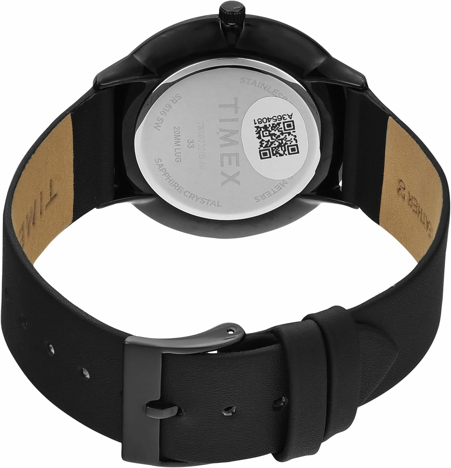 ساعت مچی آنالوگ مردانه TIMEX با صفحه گرد مشکی و بند چرمی مشکی مقاوم در برابر آب - TWEG22105 ساعت مچی آنالوگ مردانه TIMEX با صفحه گرد مشکی و بند چرمی مشکی مقاوم در برابر آب - TWEG22105
