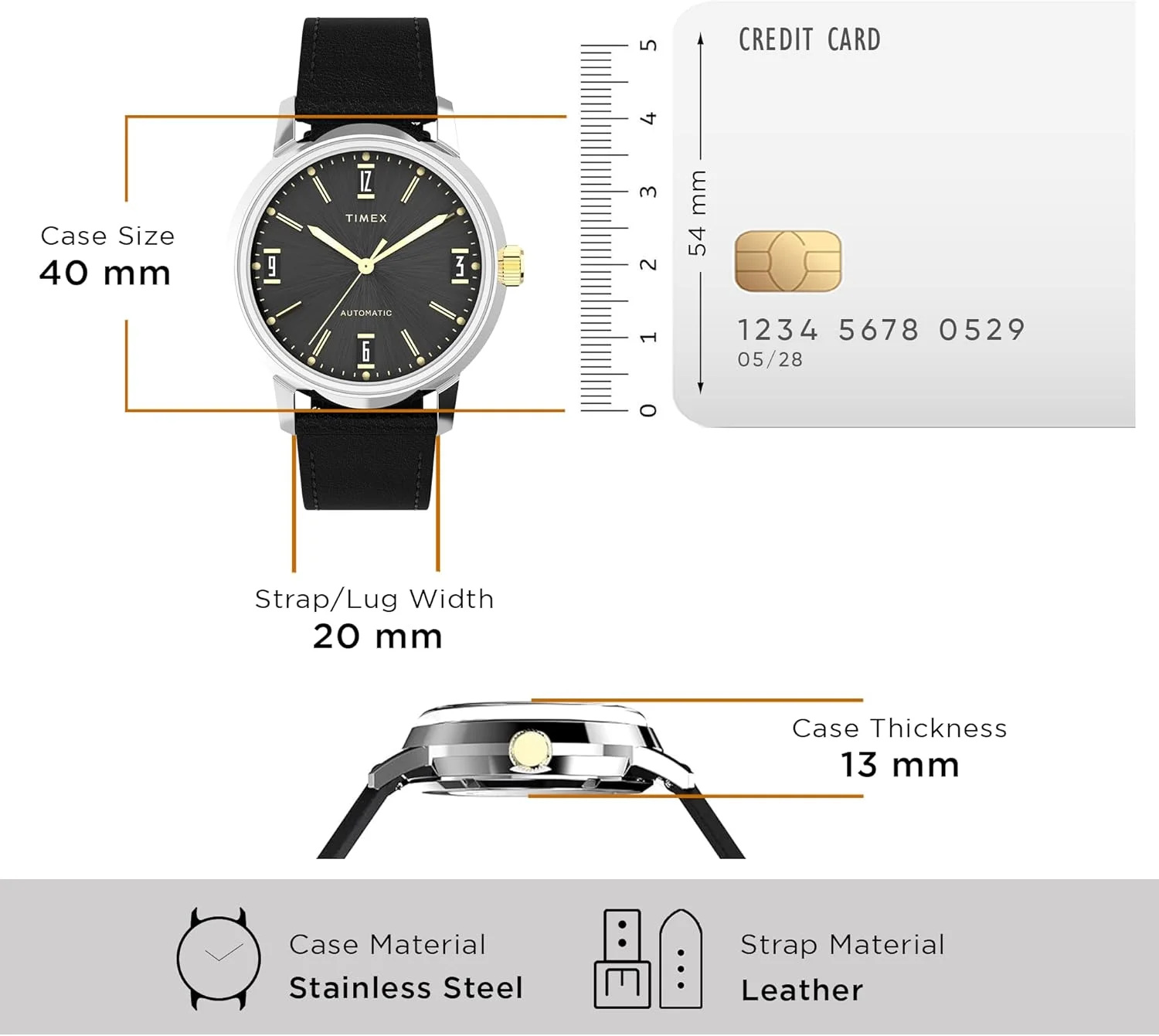 ساعت مچی مردانه اتوماتیک مکانیکی TIMEX Marlin با صفحه گرد مشکی و بند چرمی مشکی مقاوم در برابر آب - TW2W33900U9 ساعت مچی مردانه اتوماتیک مکانیکی TIMEX Marlin با صفحه گرد مشکی و بند چرمی مشکی مقاوم در برابر آب - TW2W33900U9