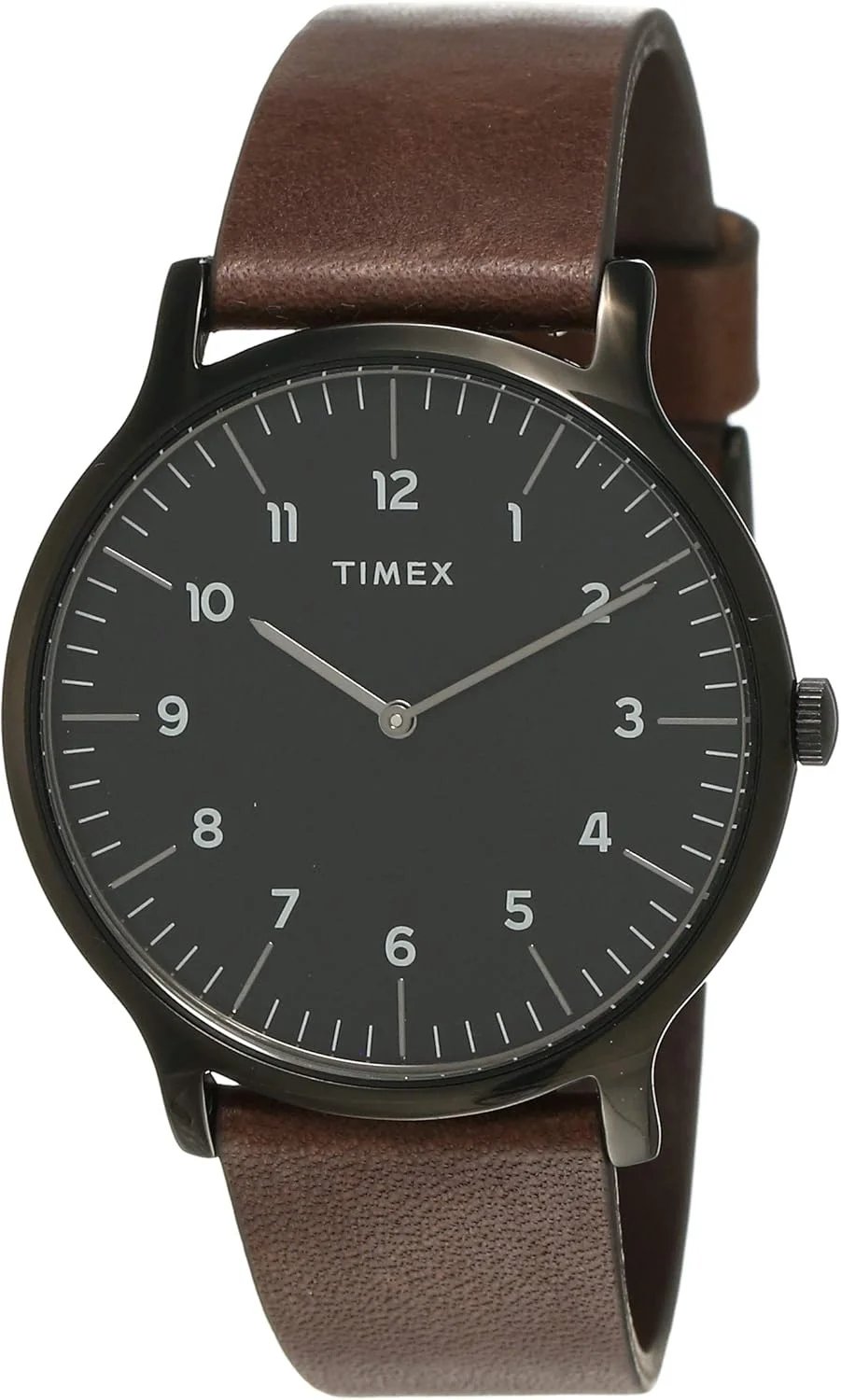 ساعت مچی مردانه آنالوگ Timex مدل TW2T66400 با صفحه مشکی و بند قهوه ای