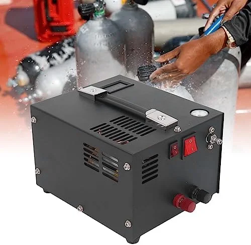 کمپرسور پمپ PCP یوجگوو 4500PSI 0.5 لیتری با 2 ترمینال، کمپرسور هوای فشار قوی با فن خنک کننده کمپرسور پمپ هوا مشکی DC12V کمپرسور پمپ PCP یوجگوو 4500PSI 0.5 لیتری با 2 ترمینال، کمپرسور هوای فشار قوی با فن خنک کننده کمپرسور پمپ هوا مشکی DC12V