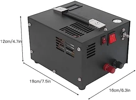 کمپرسور پمپ PCP یوجگوو 4500PSI 0.5 لیتری با 2 ترمینال، کمپرسور هوای فشار قوی با فن خنک کننده کمپرسور پمپ هوا مشکی DC12V کمپرسور پمپ PCP یوجگوو 4500PSI 0.5 لیتری با 2 ترمینال، کمپرسور هوای فشار قوی با فن خنک کننده کمپرسور پمپ هوا مشکی DC12V