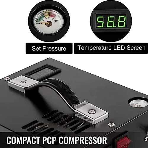 کمپرسور پمپ PCP یوجگوو 4500PSI 0.5 لیتری با 2 ترمینال، کمپرسور هوای فشار قوی با فن خنک کننده کمپرسور پمپ هوا مشکی DC12V کمپرسور پمپ PCP یوجگوو 4500PSI 0.5 لیتری با 2 ترمینال، کمپرسور هوای فشار قوی با فن خنک کننده کمپرسور پمپ هوا مشکی DC12V