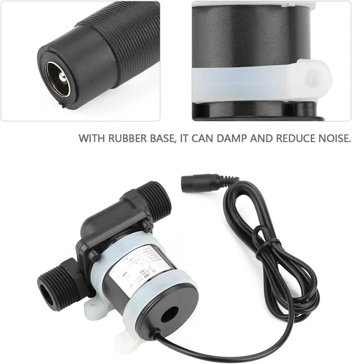 پمپ آب کوچک DC مدل Eujgoov، پمپ آب چرخشی، پمپ آب خطی، پمپ آب گرم کوچک، پمپ آب 100 درجه سانتیگراد 12 ولت ‑40℃ ~ 100℃