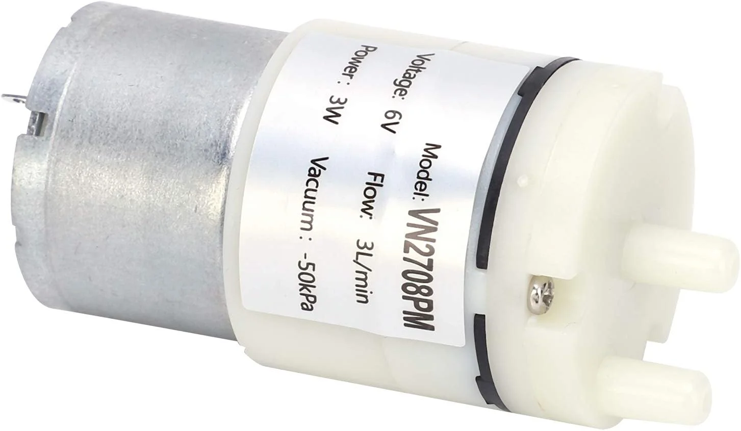 پمپ دیافراگمی Eujgoov مدل 3 عددی، میکرو، مینی موتور هوا و آب خلاء، برای ماهی DC 6V (VN2708PM)، نرخ جریان 3 لیتر در دقیقه پمپ دیافراگمی Eujgoov مدل 3 عددی، میکرو، مینی موتور هوا و آب خلاء، برای ماهی DC 6V (VN2708PM)، نرخ جریان 3 لیتر در دقیقه