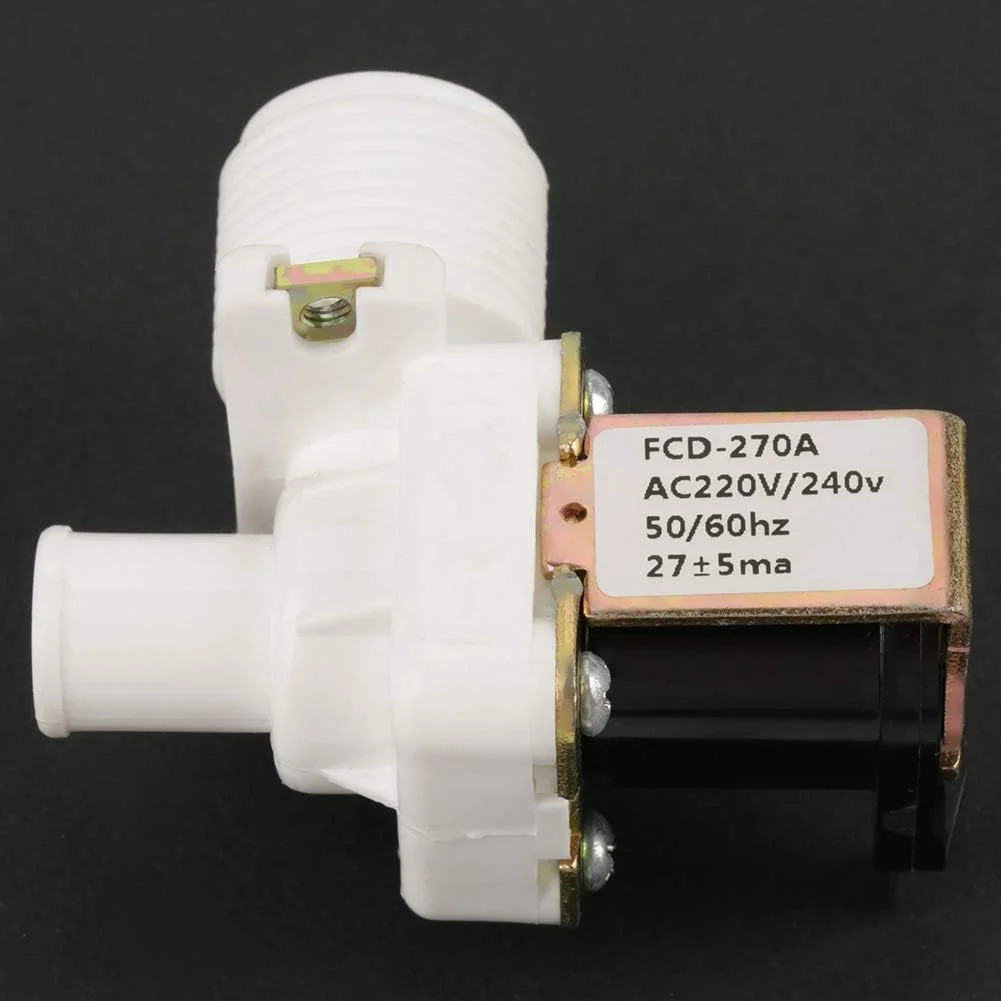 شیر ورودی آب Eujgoov FCD270A، شیر برقی BSPP 3/4 اینچ، شیر کنترل آب ماشین لباسشویی شیر ورودی آب Eujgoov FCD270A، شیر برقی BSPP 3/4 اینچ، شیر کنترل آب ماشین لباسشویی