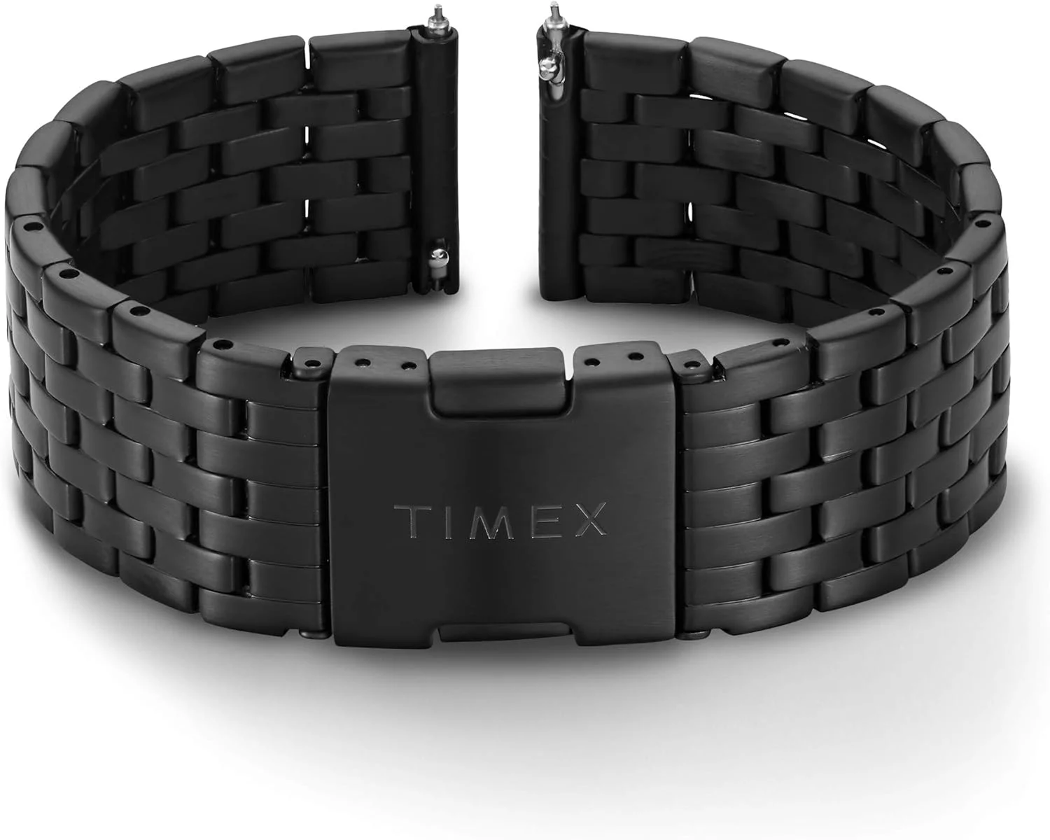 دستبند استیل ضد زنگ 20 میلی‌متری Timex با قابلیت رهاسازی سریع – نقره‌ای با قفل ضامن‌دار