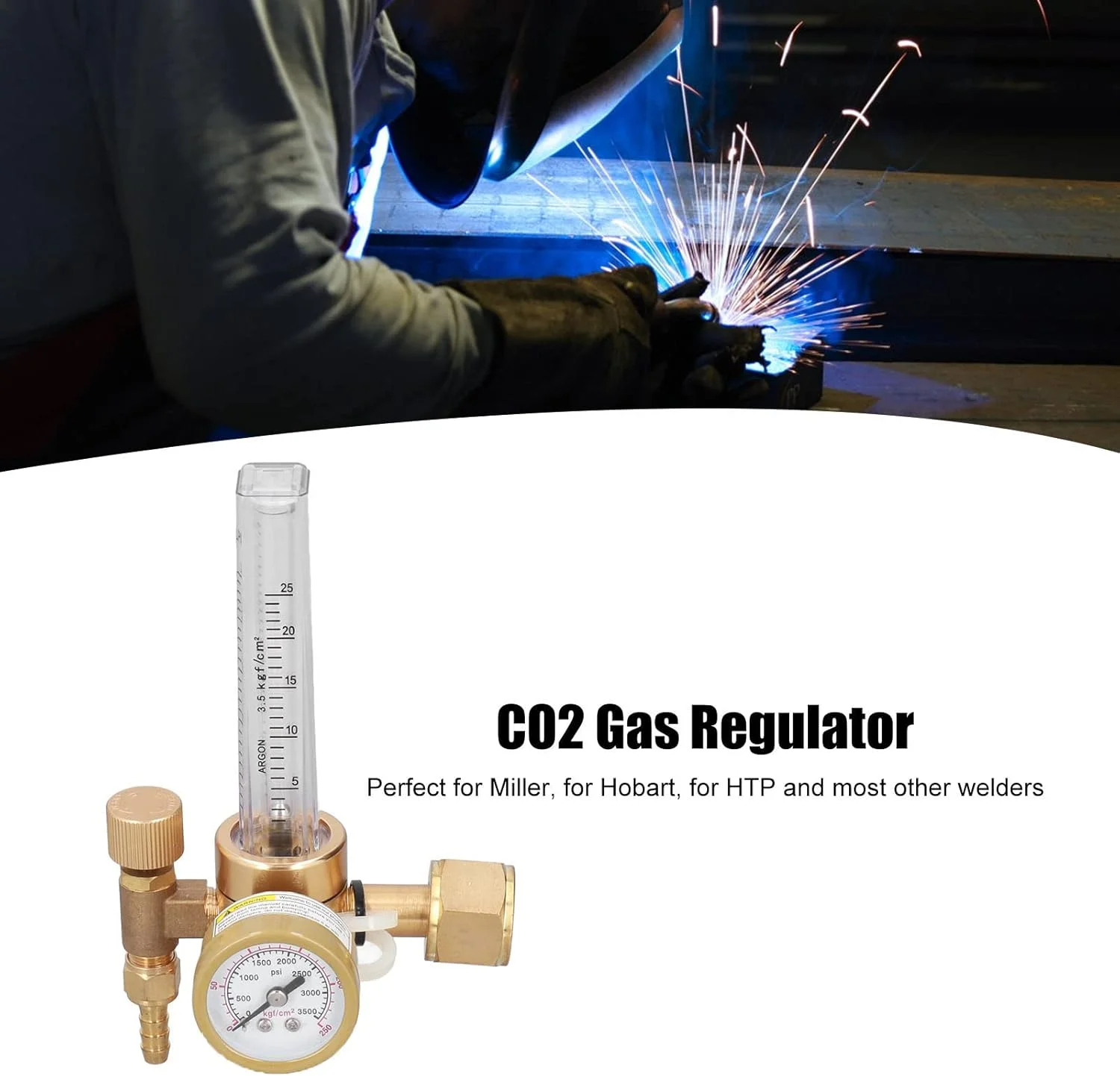 رگلاتور جوشکاری Eujgoov OBC-191، شیر تنظیم کننده گاز CO2، لوازم جانبی دستگاه جوشکاری MIG برای جوشکاری قوس آرگون رگلاتور جوشکاری Eujgoov OBC-191، شیر تنظیم کننده گاز CO2، لوازم جانبی دستگاه جوشکاری MIG برای جوشکاری قوس آرگون