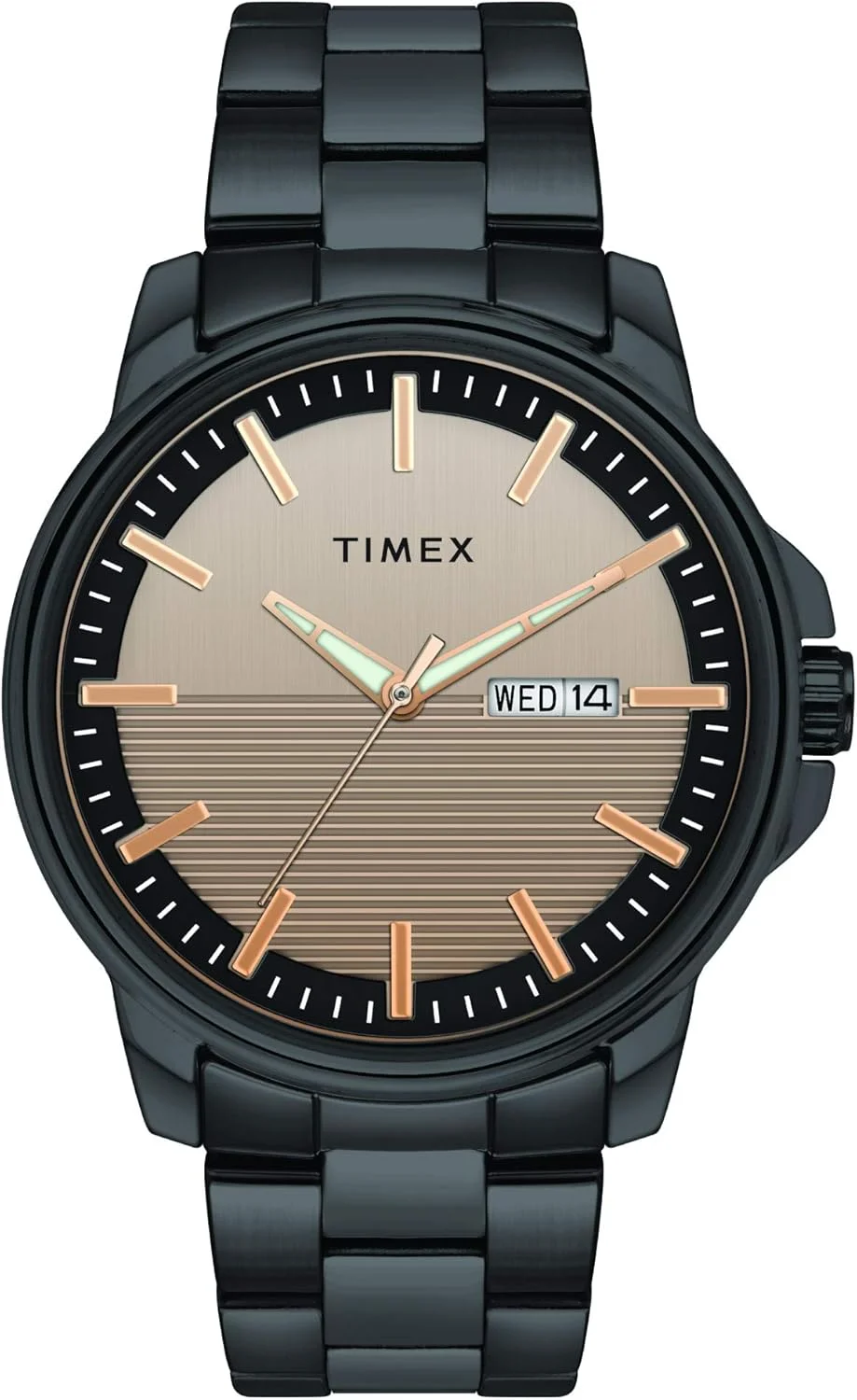 ساعت مچی مردانه آنالوگ TIMEX با صفحه مشکی مدل TWEG17211 (مشکی)، مشکی، 45 میلی متر