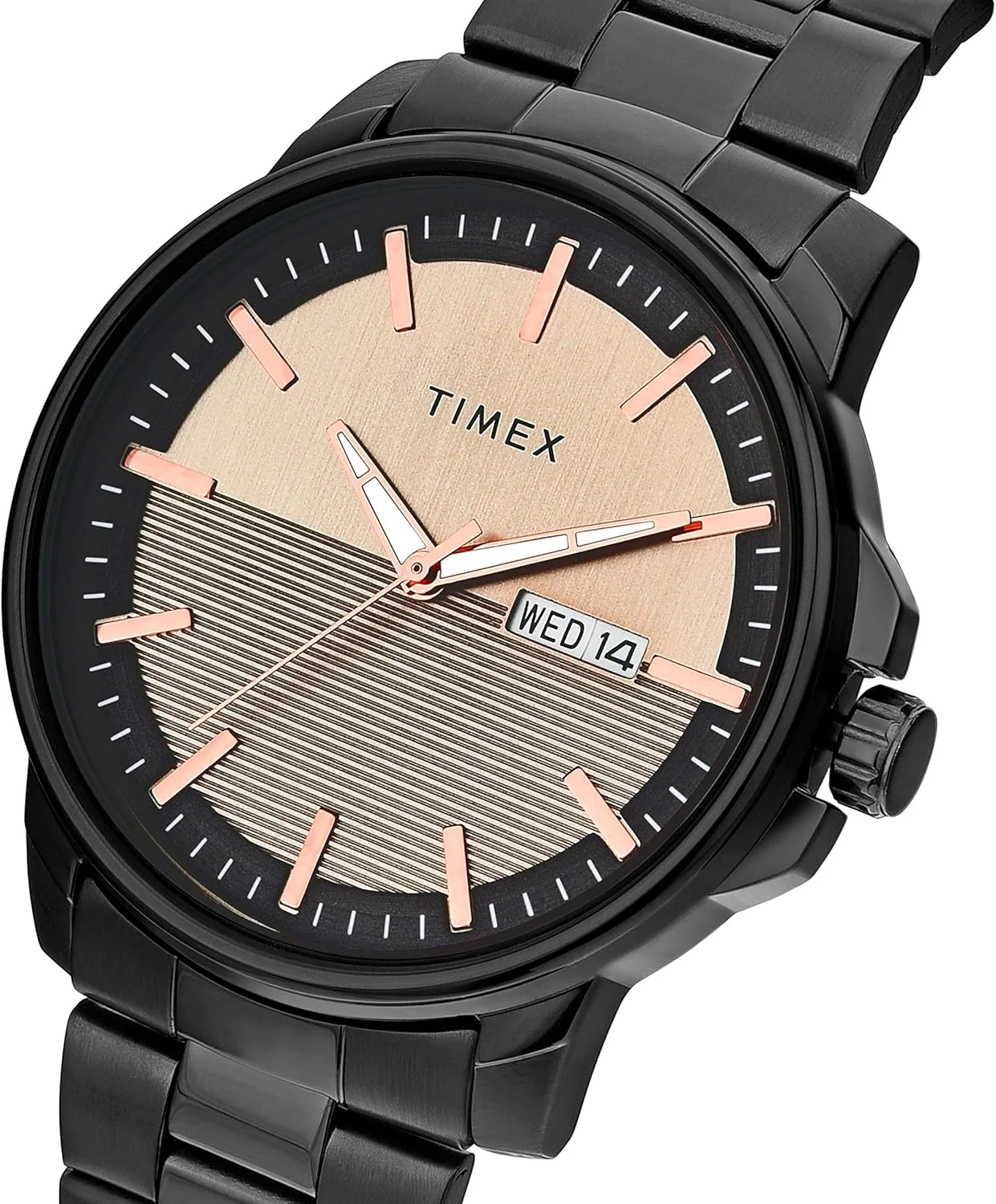 ساعت مچی مردانه آنالوگ TIMEX با صفحه مشکی مدل TWEG17211 (مشکی)، مشکی، 45 میلی متر ساعت مچی مردانه آنالوگ TIMEX با صفحه مشکی مدل TWEG17211 (مشکی)، مشکی، 45 میلی متر