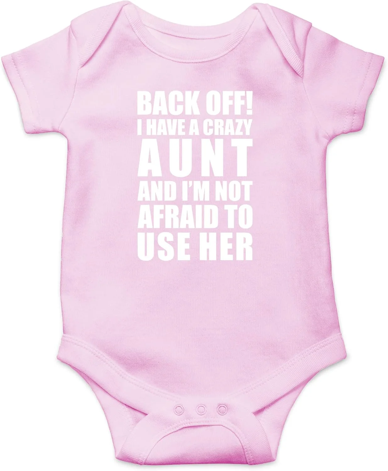 CBTwear عقب بکشید! من یک خاله دیوانه دارم - من مورد علاقه خاله هستم - لباس نوزادی یک تکه بامزه