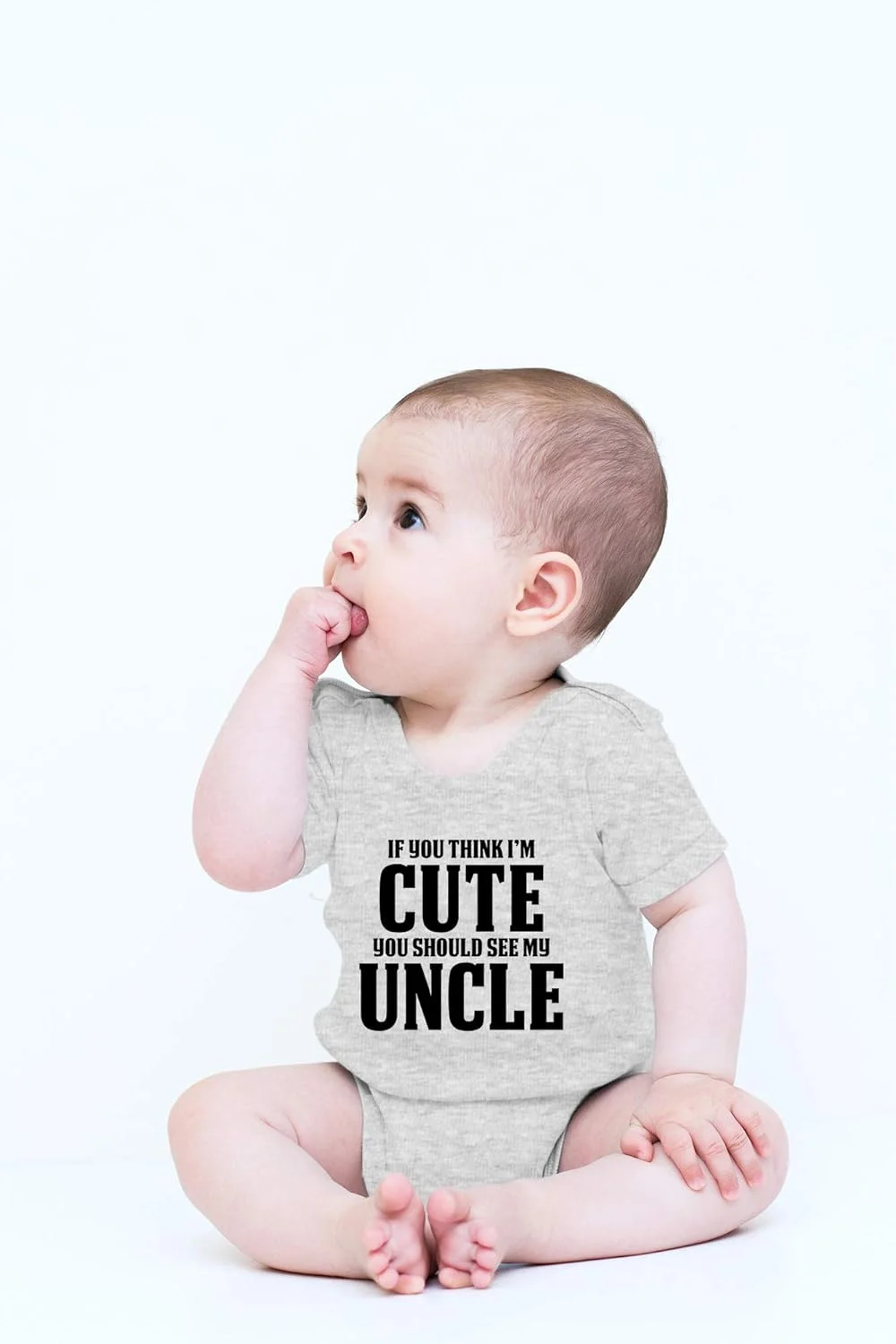 CBTwear اگر فکر می کنید من بامزه هستم باید عموی من را ببینید - هدیه ای برای خواهرزاده ها یا برادرزاده ها - لباس نوزادی یک تکه بامزه CBTwear اگر فکر می کنید من بامزه هستم باید عموی من را ببینید - هدیه ای برای خواهرزاده ها یا برادرزاده ها - لباس نوزادی یک تکه بامزه