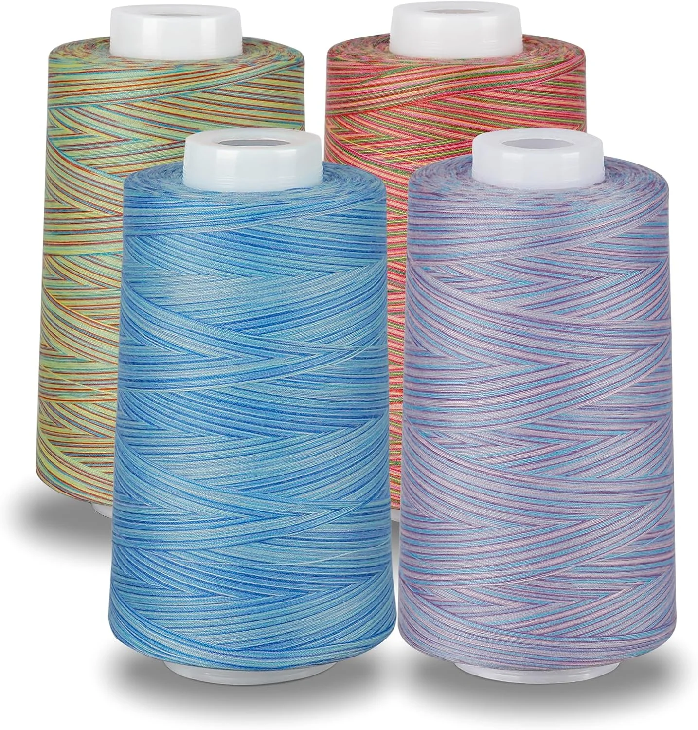 نخ خیاطی ilauke، 4 رول نخ 5000 یاردی برای خیاطی، کیت نخ پلی استر رنگارنگ، قرقره های نخ پلی استر برای گلدوزی دستی DIY یا خیاطی ماشینی نخ خیاطی ilauke، 4 رول نخ 5000 یاردی برای خیاطی، کیت نخ پلی استر رنگارنگ، قرقره های نخ پلی استر برای گلدوزی دستی DIY یا خیاطی ماشینی