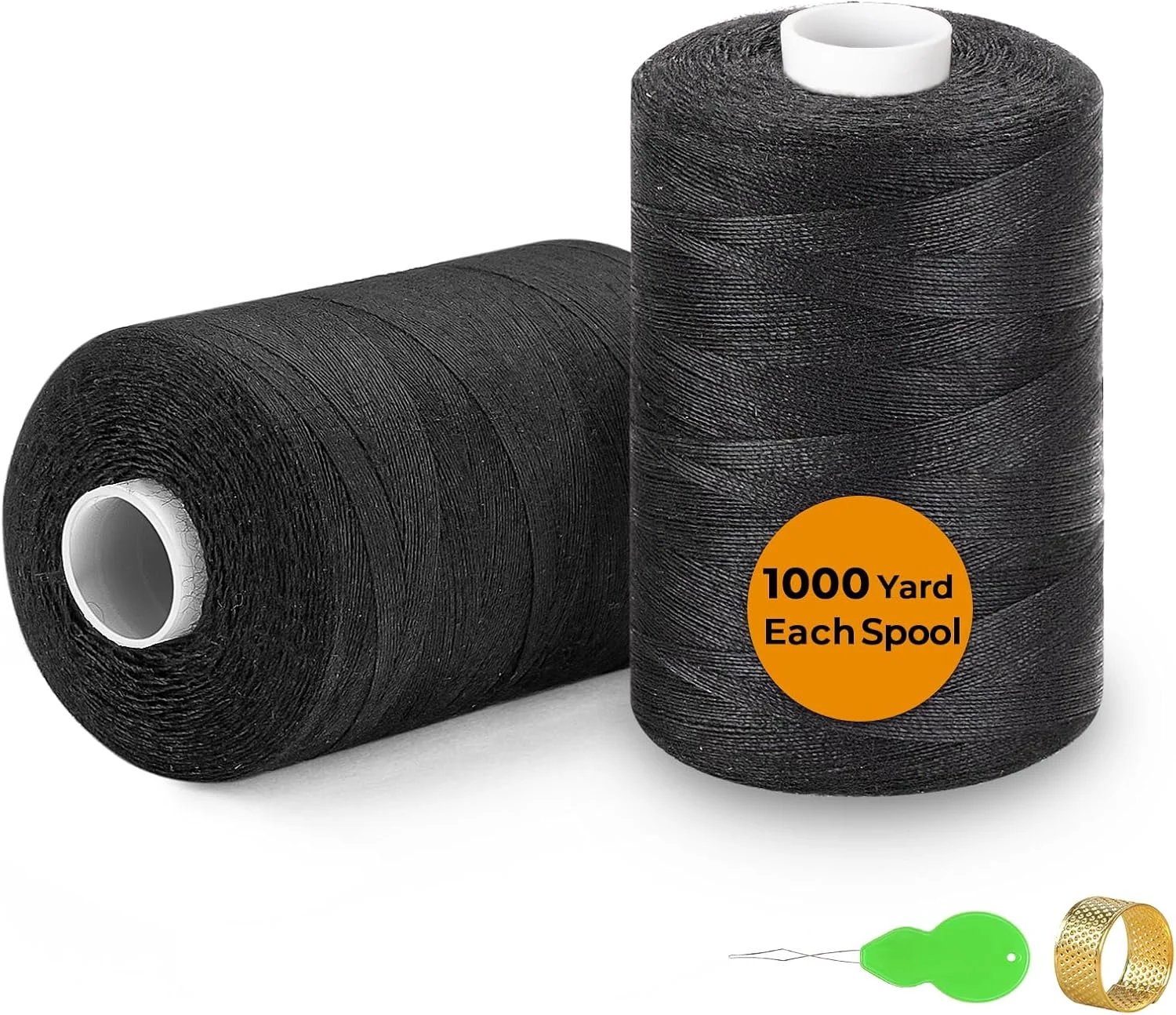 نخ خیاطی ilauke - نخ پلی استر مشکی 1000 یاردی برای لحاف دوزی دستی و چرخ خیاطی نخ خیاطی ilauke - نخ پلی استر مشکی 1000 یاردی برای لحاف دوزی دستی و چرخ خیاطی