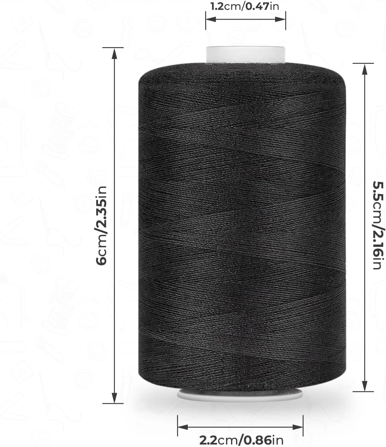 نخ خیاطی ilauke - نخ پلی استر مشکی 1000 یاردی برای لحاف دوزی دستی و چرخ خیاطی نخ خیاطی ilauke - نخ پلی استر مشکی 1000 یاردی برای لحاف دوزی دستی و چرخ خیاطی