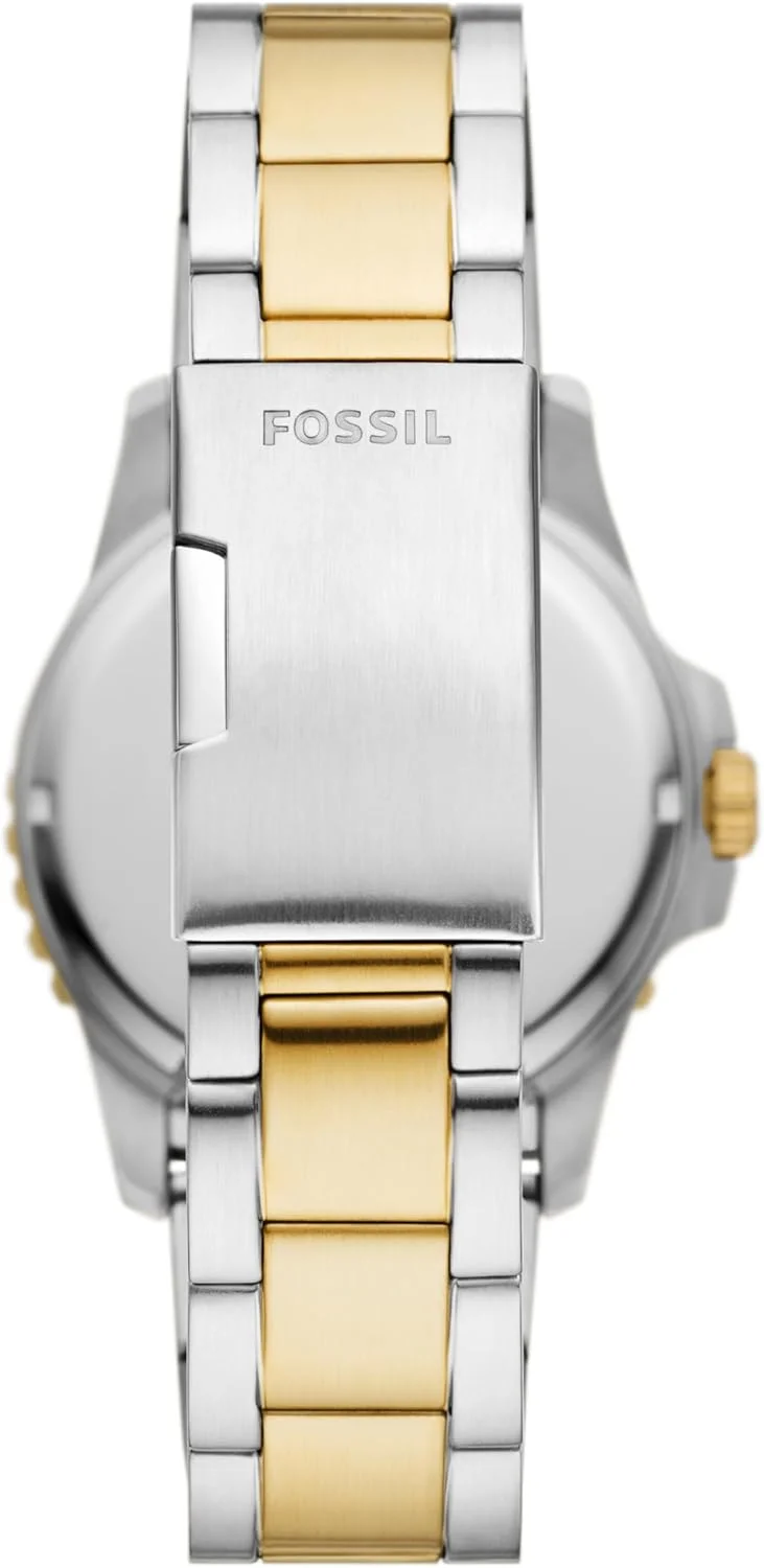 ساعت مچی مردانه فسیل مدل Fossil Blue Dive سه عقربه تاریخ دار دو رنگ استیل - FS6031 ساعت مچی مردانه فسیل مدل Fossil Blue Dive سه عقربه تاریخ دار دو رنگ استیل - FS6031