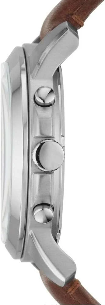 ساعت مچی مردانه فسیل، نمایشگر کرنوگراف مشکی و بند چرمی - مدل fs4813ie، قهوه ای ساعت مچی مردانه فسیل، نمایشگر کرنوگراف مشکی و بند چرمی - مدل fs4813ie، قهوه ای