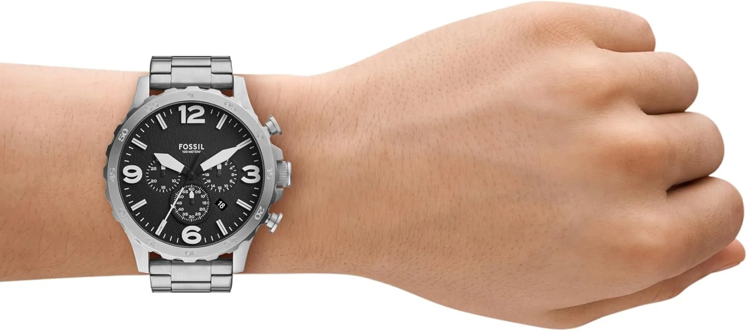ساعت مچی مردانه فسیل مدل Nate Chronograph با بدنه استیل ضد زنگ (مدل: JR1532) ساعت مچی مردانه فسیل مدل Nate Chronograph با بدنه استیل ضد زنگ (مدل: JR1532)