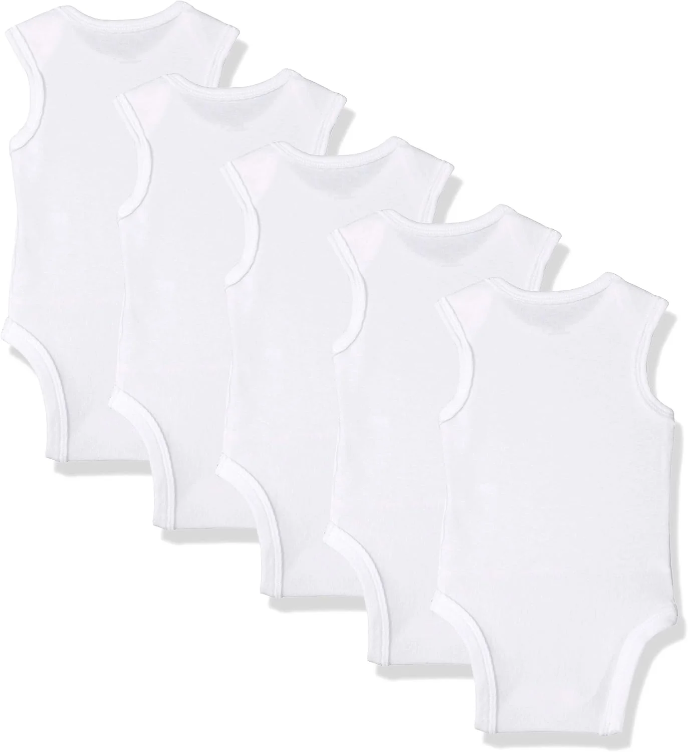 لباس زیر دکمه ای رکابی نوزادی Hanes Flexy بسته 5 عددی