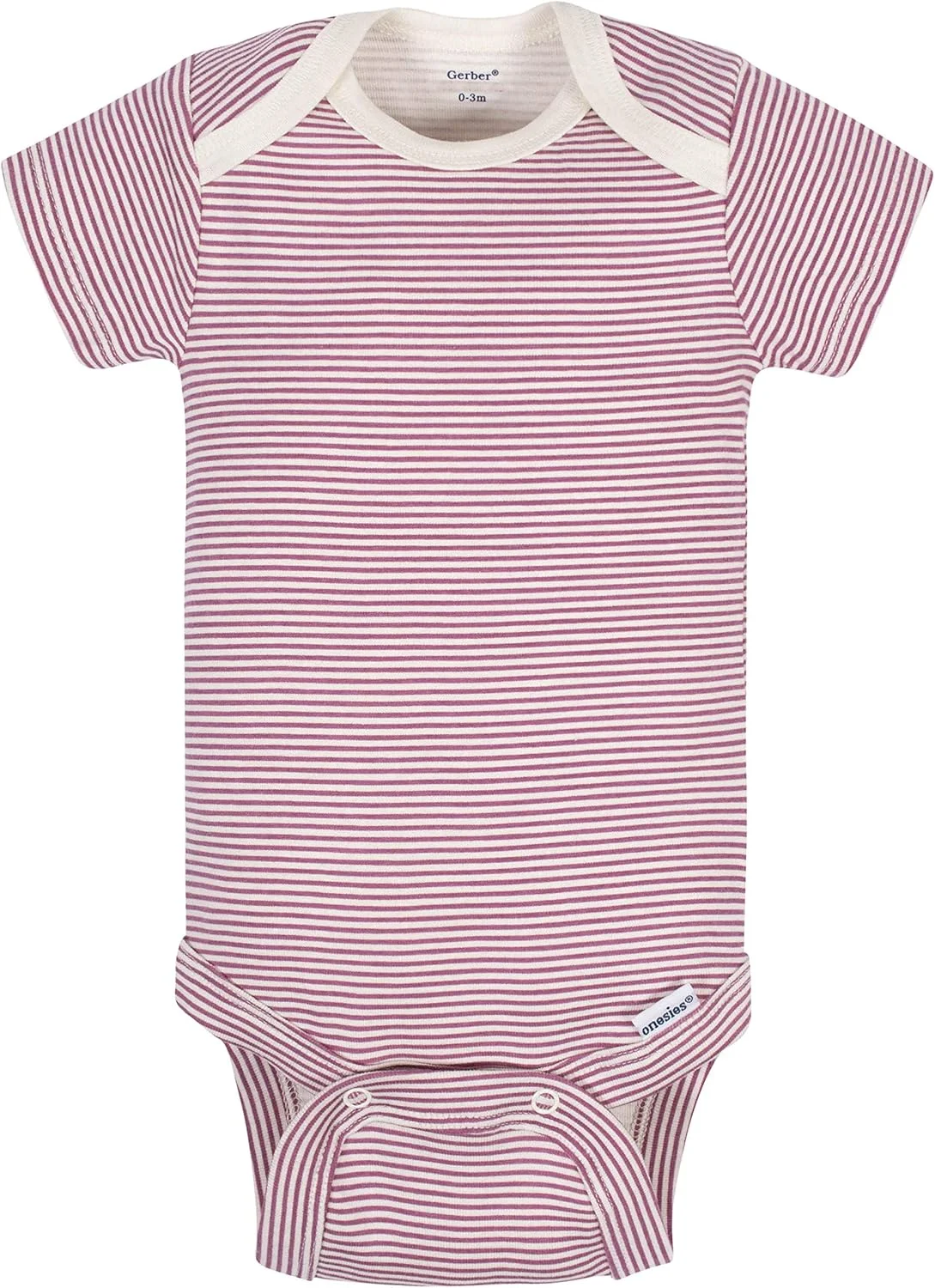 گروبای گربر، لباس زیر دکمه دار آستین کوتاه ارگانیک 5 عددی دخترانه