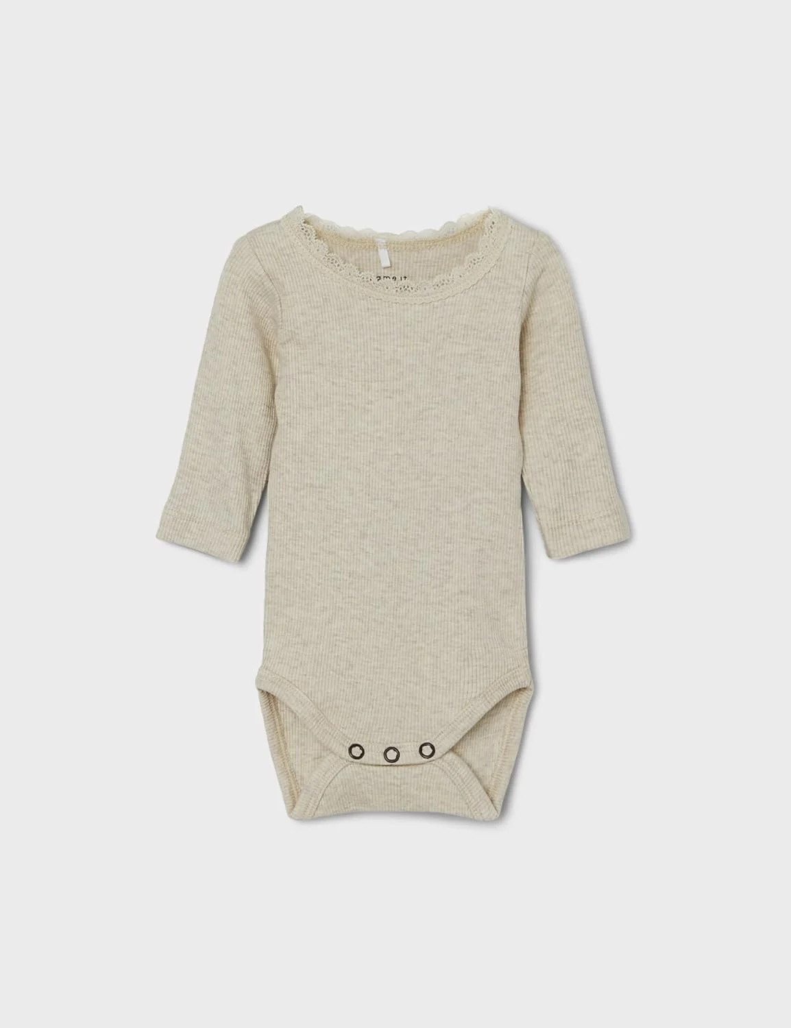 بادی آستین بلند دخترانه نوزادی نیم ایت مدل Nbfkab Ls Body Noos