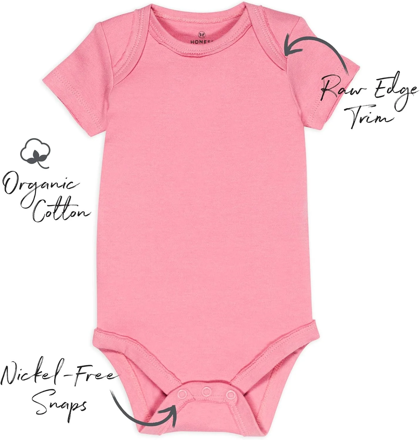 بادی آستین کوتاه نوزادی 10 عددی پنبه ارگانیک HonestBaby ست تی شرت نوزاد و کودک نوپا