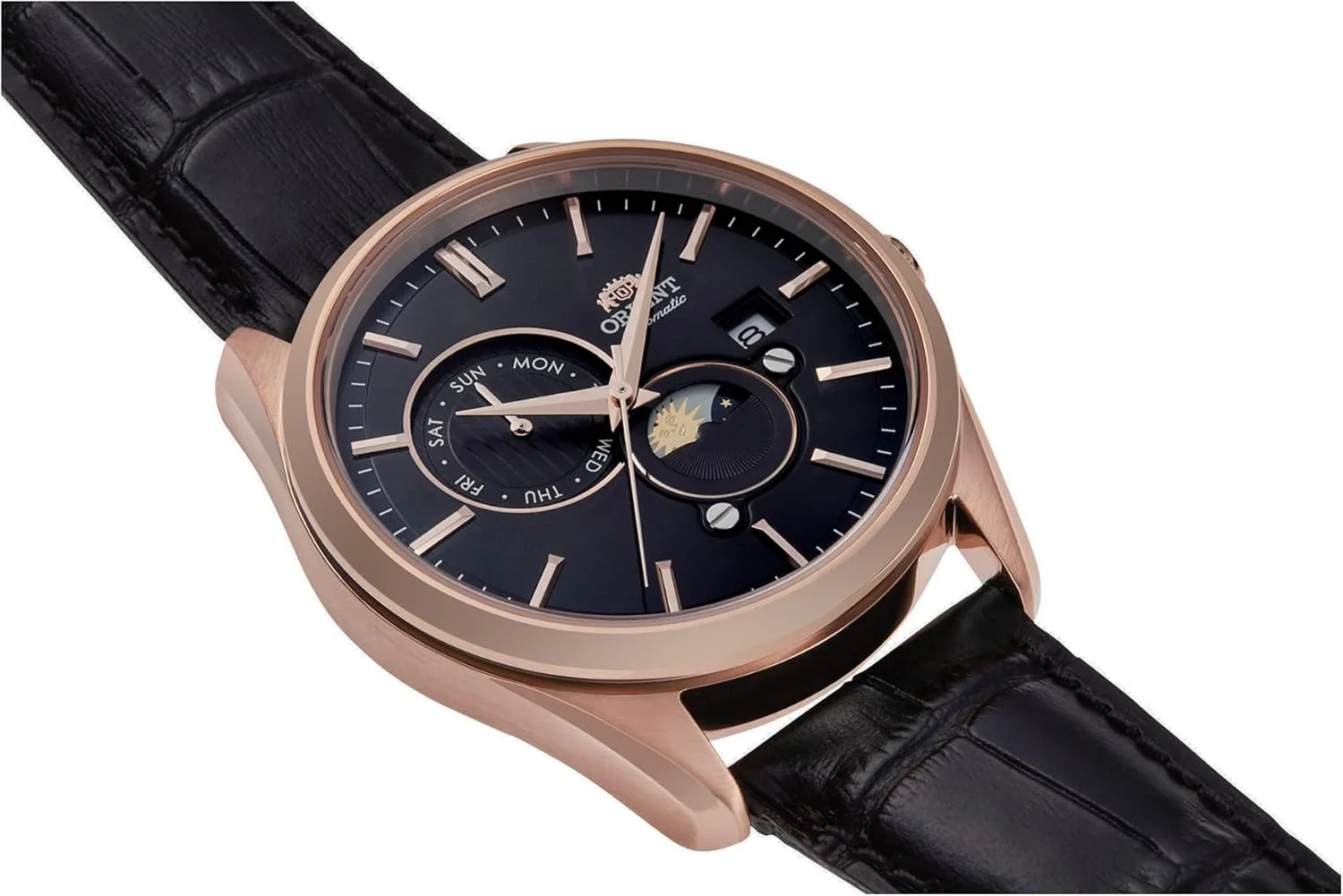 ساعت مچی آنالوگ Orient Mid-34617، مشکی، بند. ساعت مچی آنالوگ Orient Mid-34617، مشکی، بند.