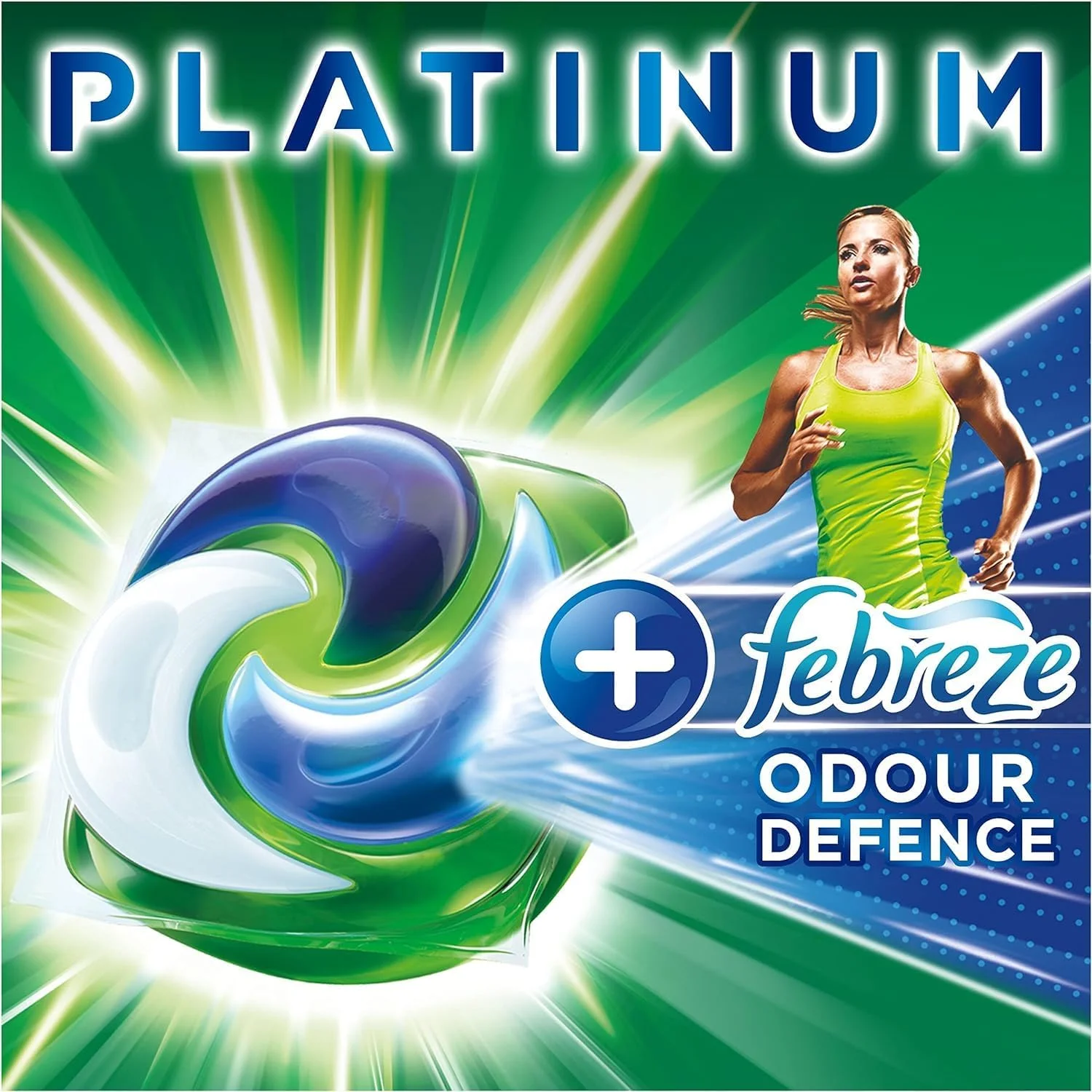 کپسول های ماشین لباسشویی آریل پلاتینیوم PODS، مایع لباسشویی 52 بار شستشو، + لمس Febreze Odour Defence، از بین بردن لکه و بوی اضافی کپسول های ماشین لباسشویی آریل پلاتینیوم PODS، مایع لباسشویی 52 بار شستشو، + لمس Febreze Odour Defence، از بین بردن لکه و بوی اضافی