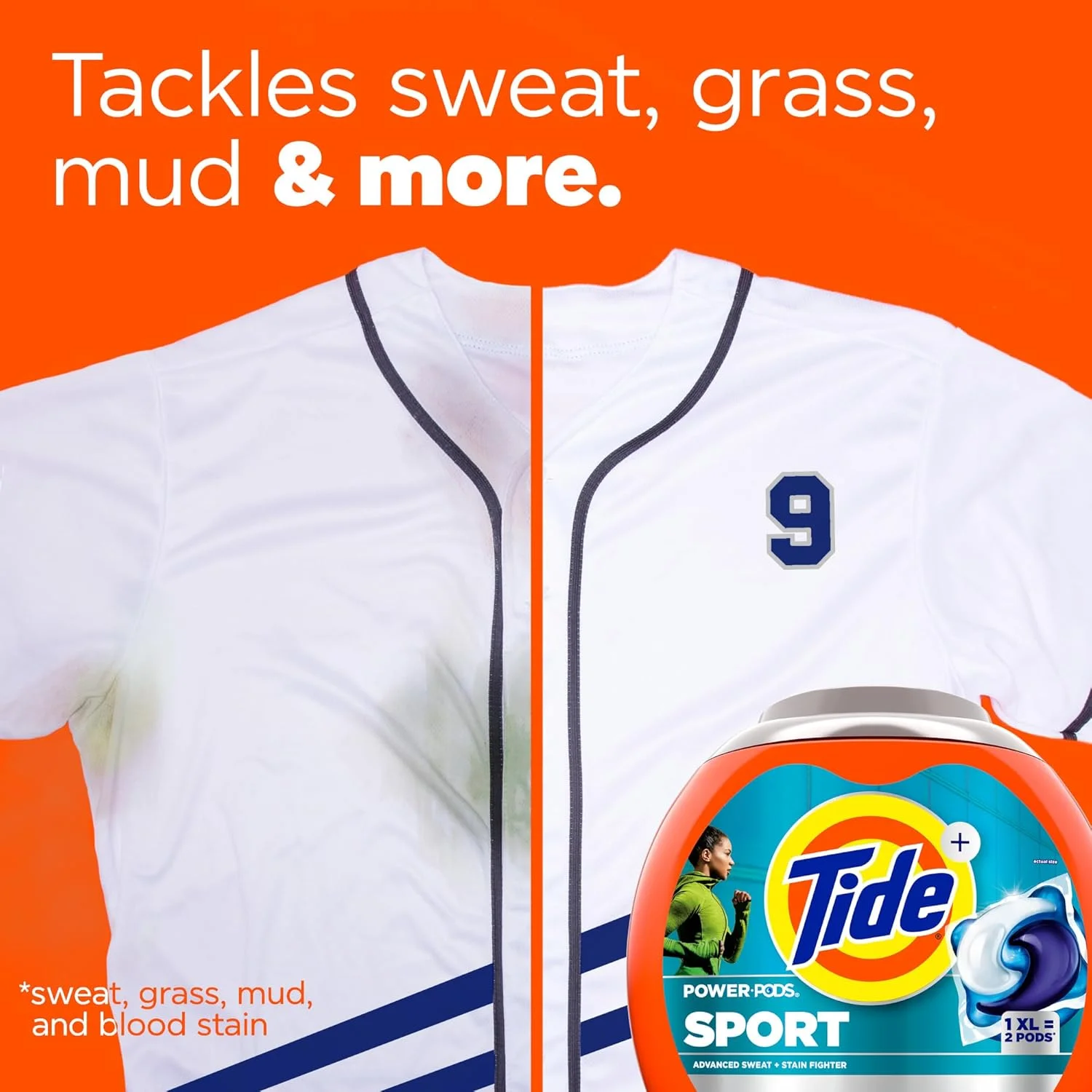 پودر لباسشویی کپسولی Tide Power PODS با رایحه Febreze Sport، تعداد 63، کپسول های لباسشویی با طراوت Febreze و محافظت از بوی ورزشی