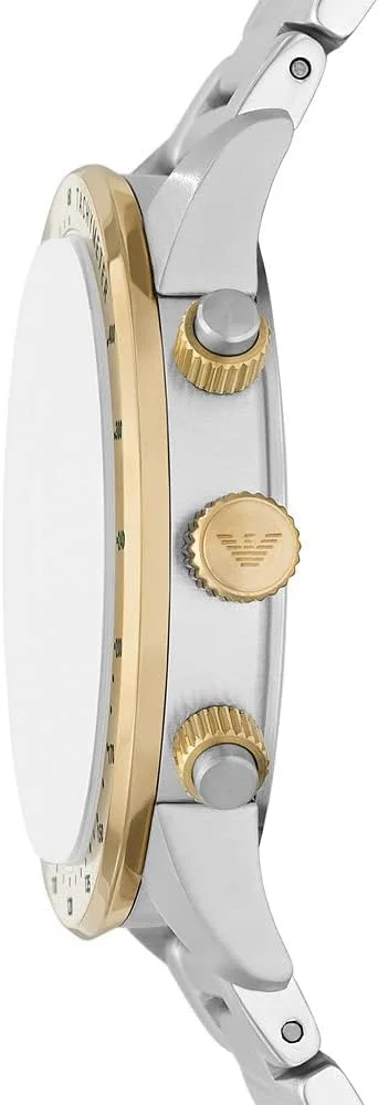 ساعت مچی مردانه امپریو آرمانی مدل کرنوگراف، استیل ضد زنگ، سایز قاب 43 میلی متر