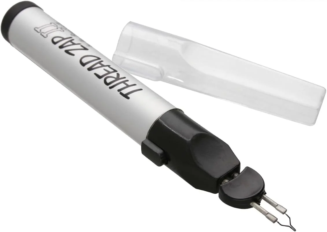 نخ سوز Beadsmith، ابزار سوزاندن نخ، 5.25 اینچ، دکمه فشاری، باطری خور (1XAA)، پیرایش، سوزاندن و ذوب کردن نخ با یک لمس، ایده آل برای تکمیل پروژه های بافت مهره و ریسه