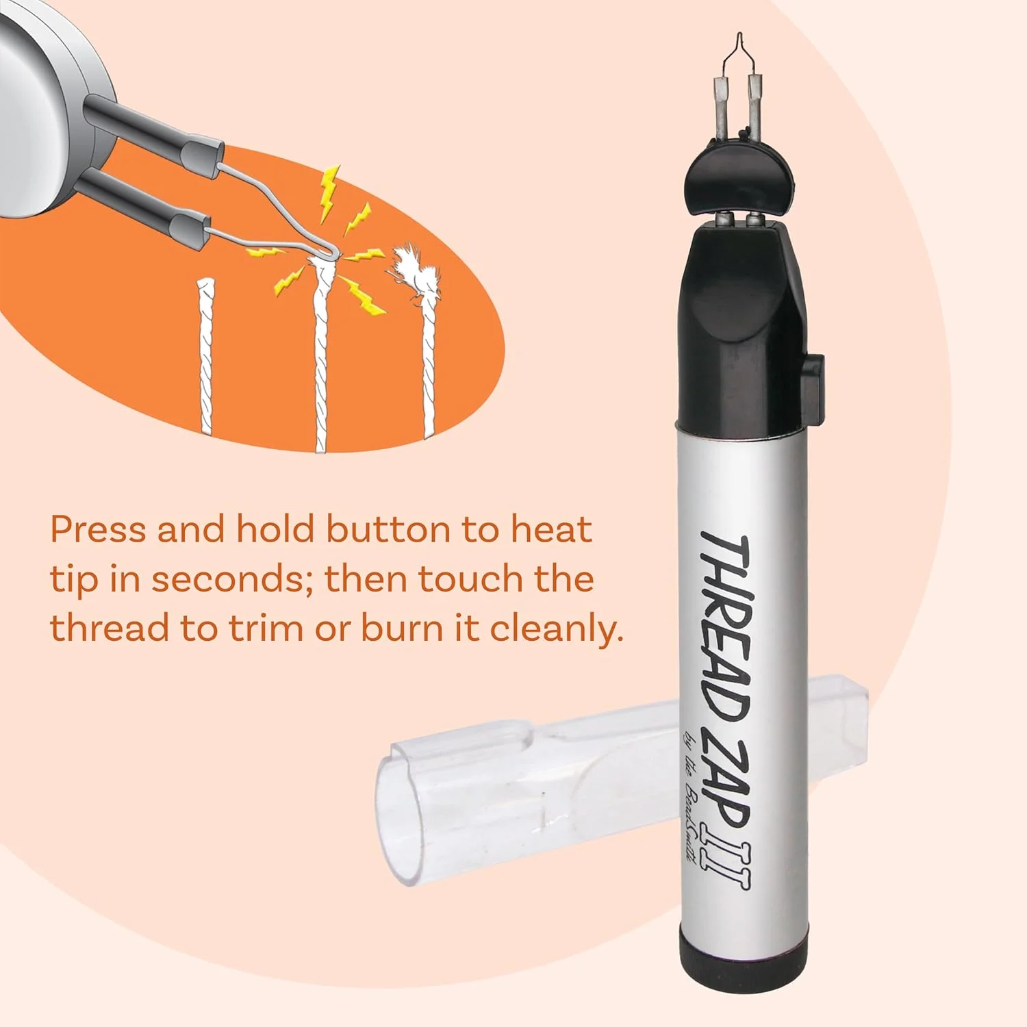 نخ سوز Beadsmith، ابزار سوزاندن نخ، 5.25 اینچ، دکمه فشاری، باطری خور (1XAA)، پیرایش، سوزاندن و ذوب کردن نخ با یک لمس، ایده آل برای تکمیل پروژه های بافت مهره و ریسه نخ سوز Beadsmith، ابزار سوزاندن نخ، 5.25 اینچ، دکمه فشاری، باطری خور (1XAA)، پیرایش، سوزاندن و ذوب کردن نخ با یک لمس، ایده آل برای تکمیل پروژه های بافت مهره و ریسه