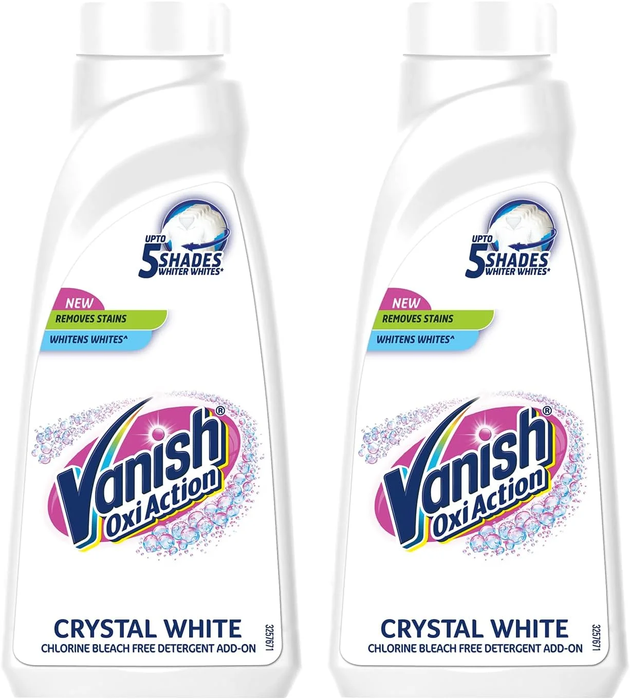مایع سفید کننده لباس ونیش Crystal White حجم 800 میلی لیتر (بسته 2 عددی)، سفید کننده پارچه | مایع افزودنی شوینده | سفید مثل نو | لکه بر فوری | بدون سفید کننده کلر | مناسب برای استفاده با تمام پودرها و مایعات شوینده