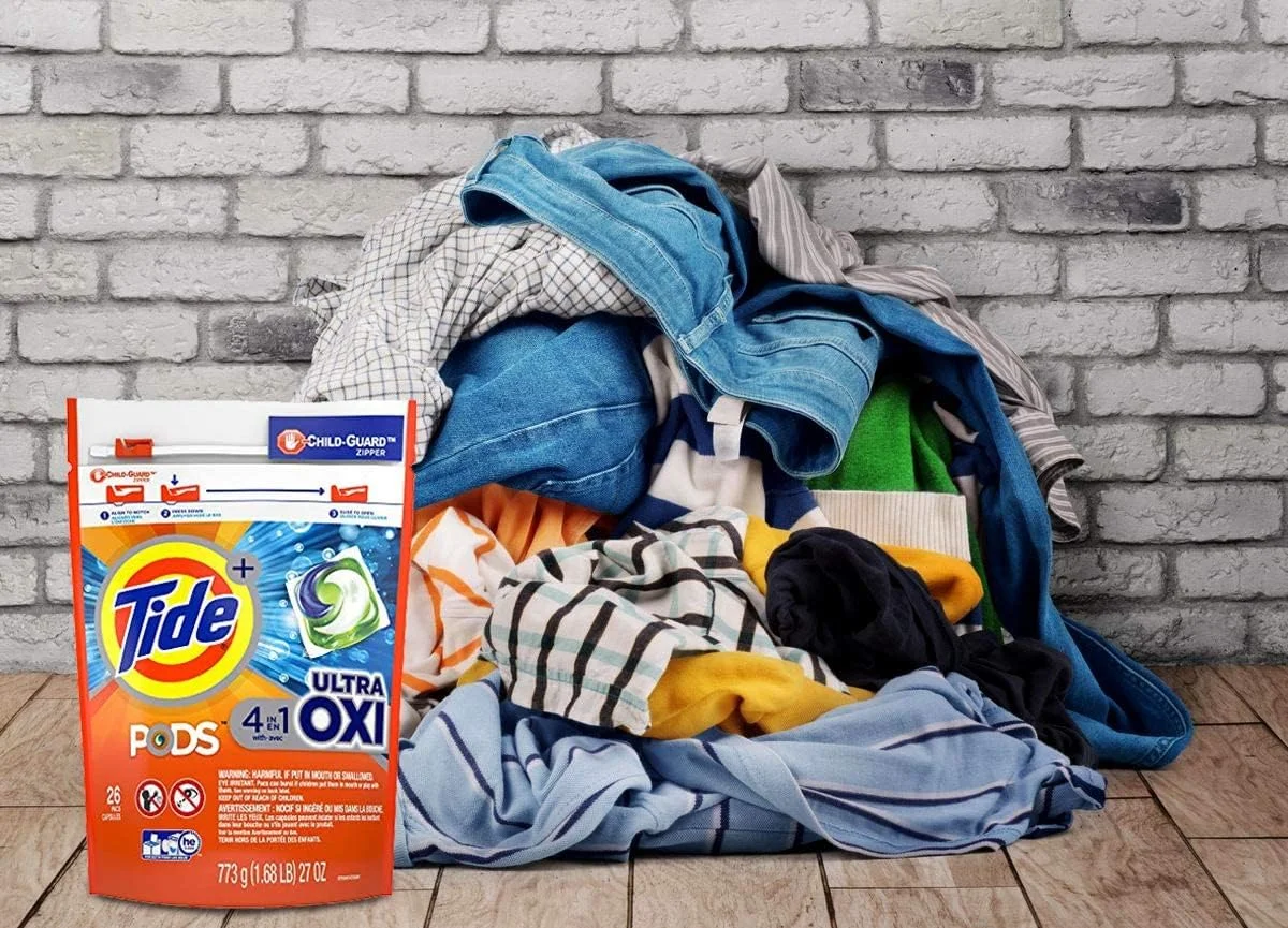 پودر لباسشویی کپسولی تاید مدل Sport Odor Defense Active Fresh Laundry Ultra 4 in 1 Oxi، مایع - 773 گرم (27 اونس)